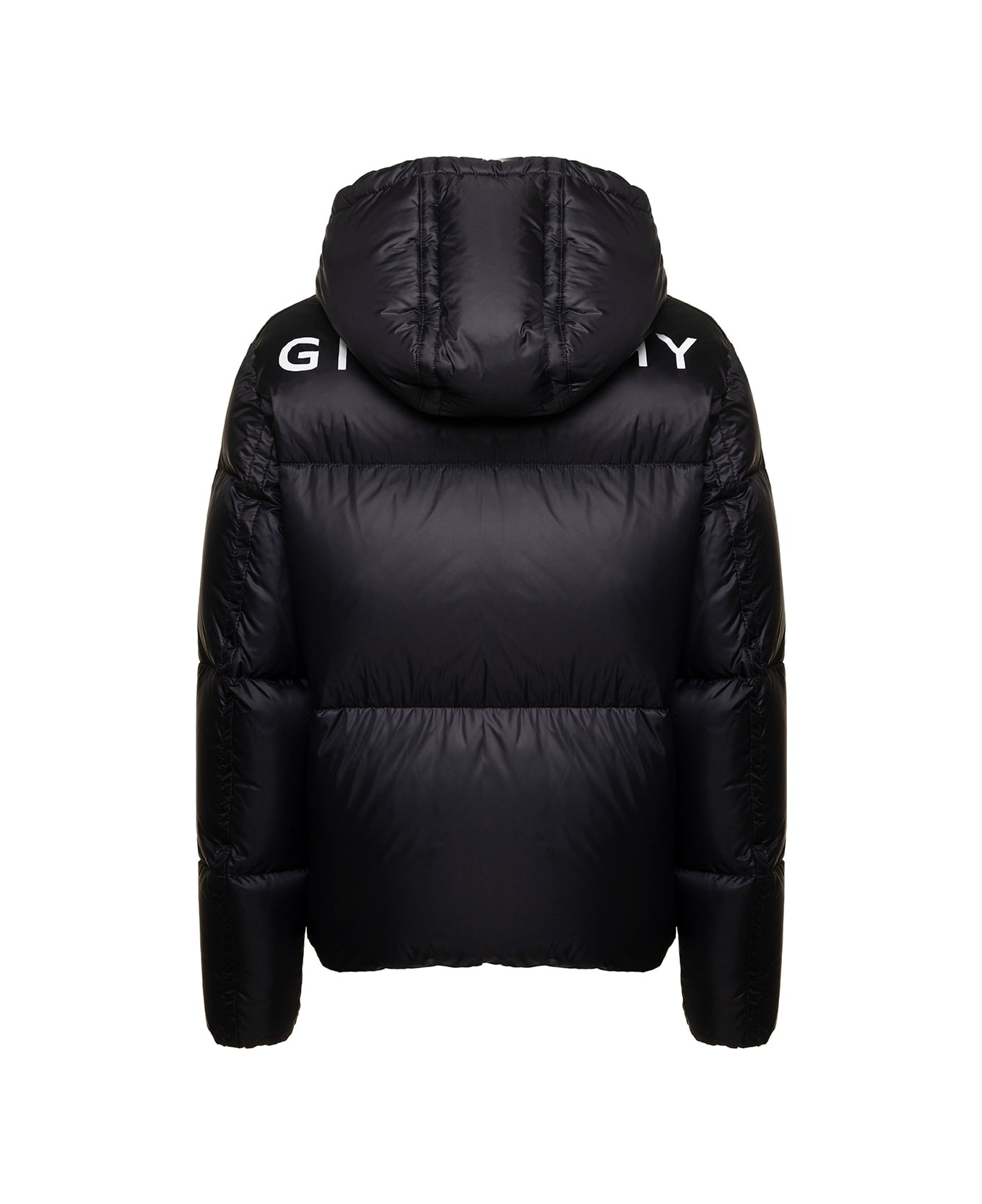 Givenchy Puffer Jacket With Logo On Back - Black ダウンジャケット