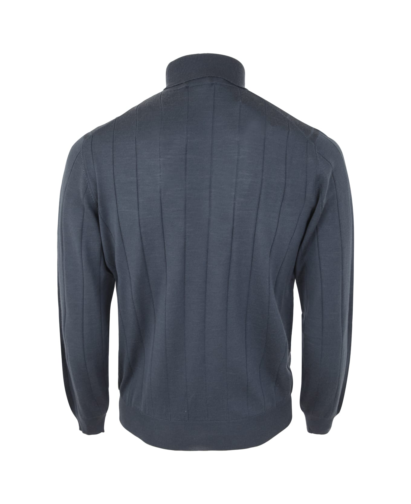 Filippo De Laurentiis Royal Merino Long Sleeves Turtle Neck Sweater - Steel ニットウェア