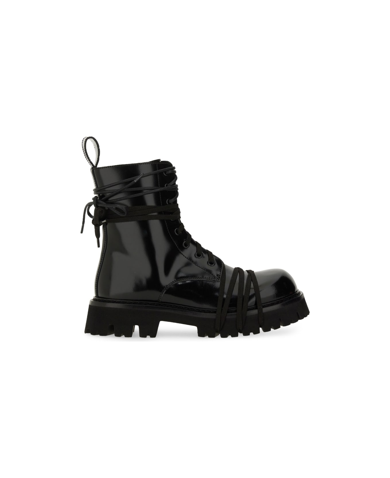 Moschino Lace-up Boot - BLACK