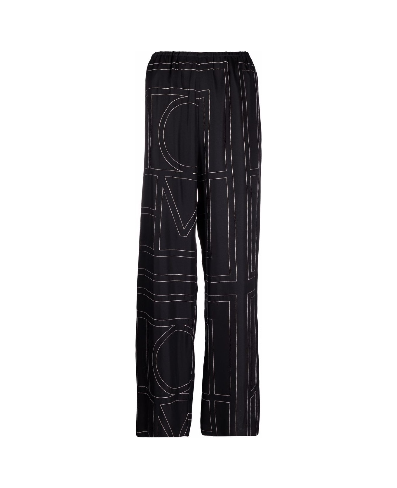 Totême Silk Pajama Trousers - Black