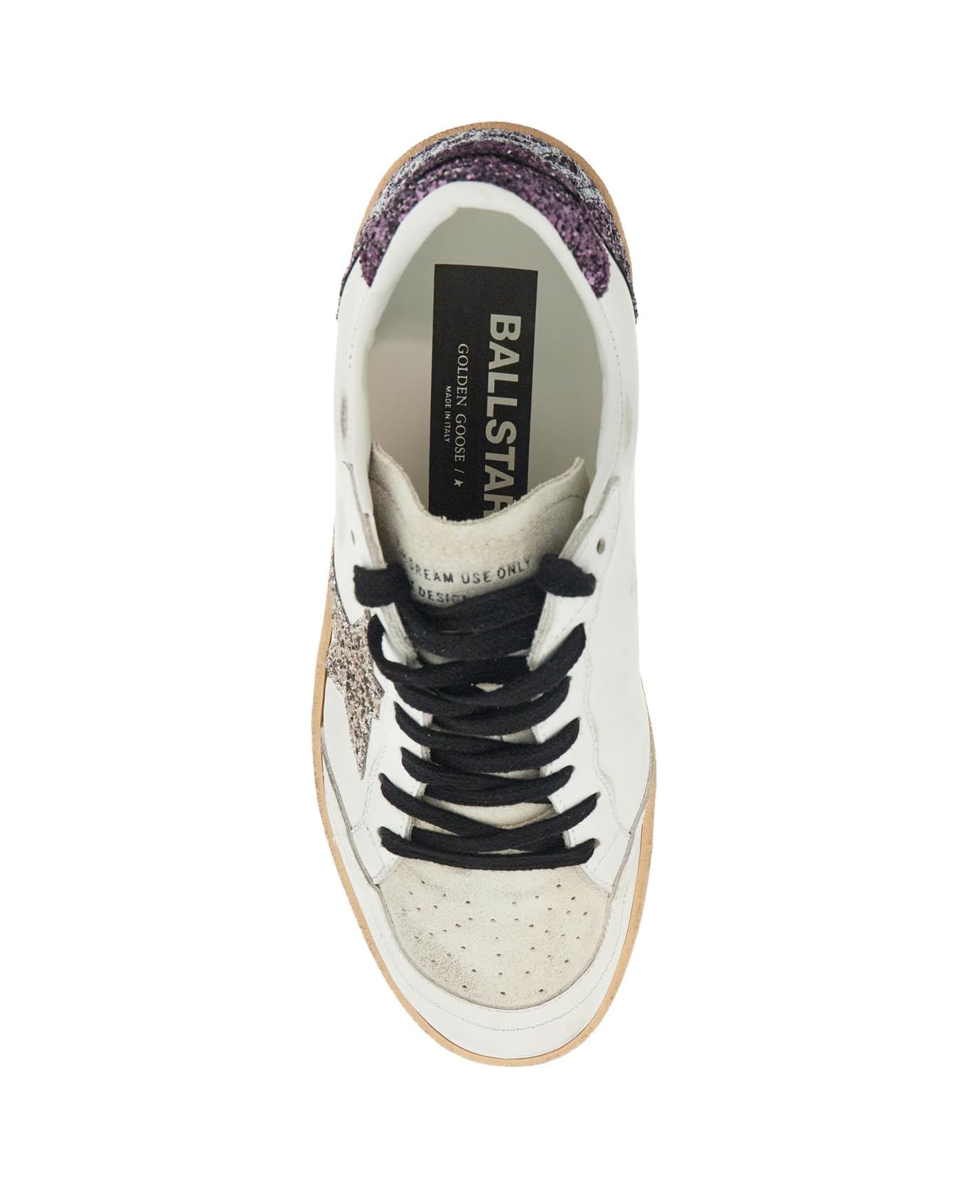 Golden Goose Glittery Ball Star Sne - White