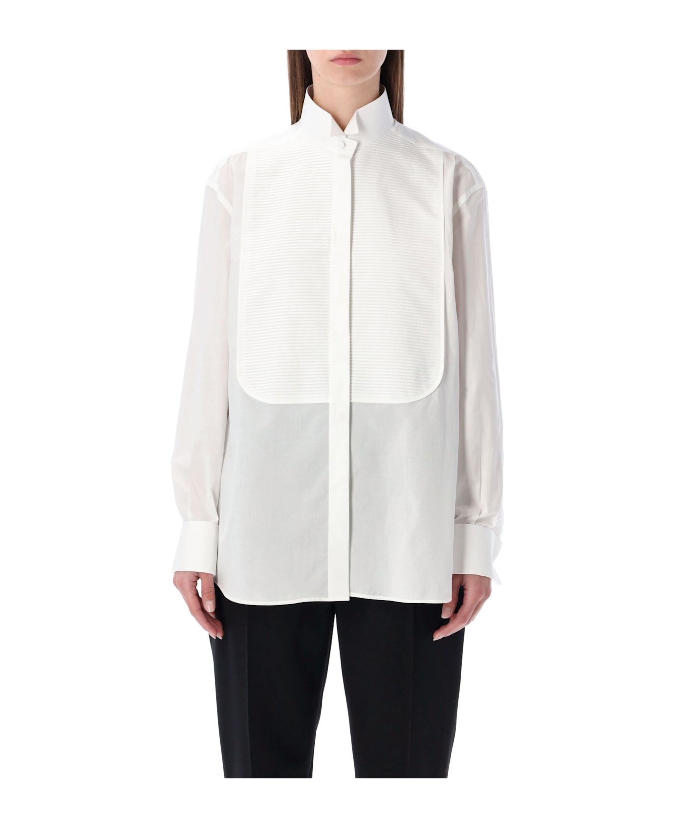Tom Ford Cotton Tuxedo Shirt - WHITE