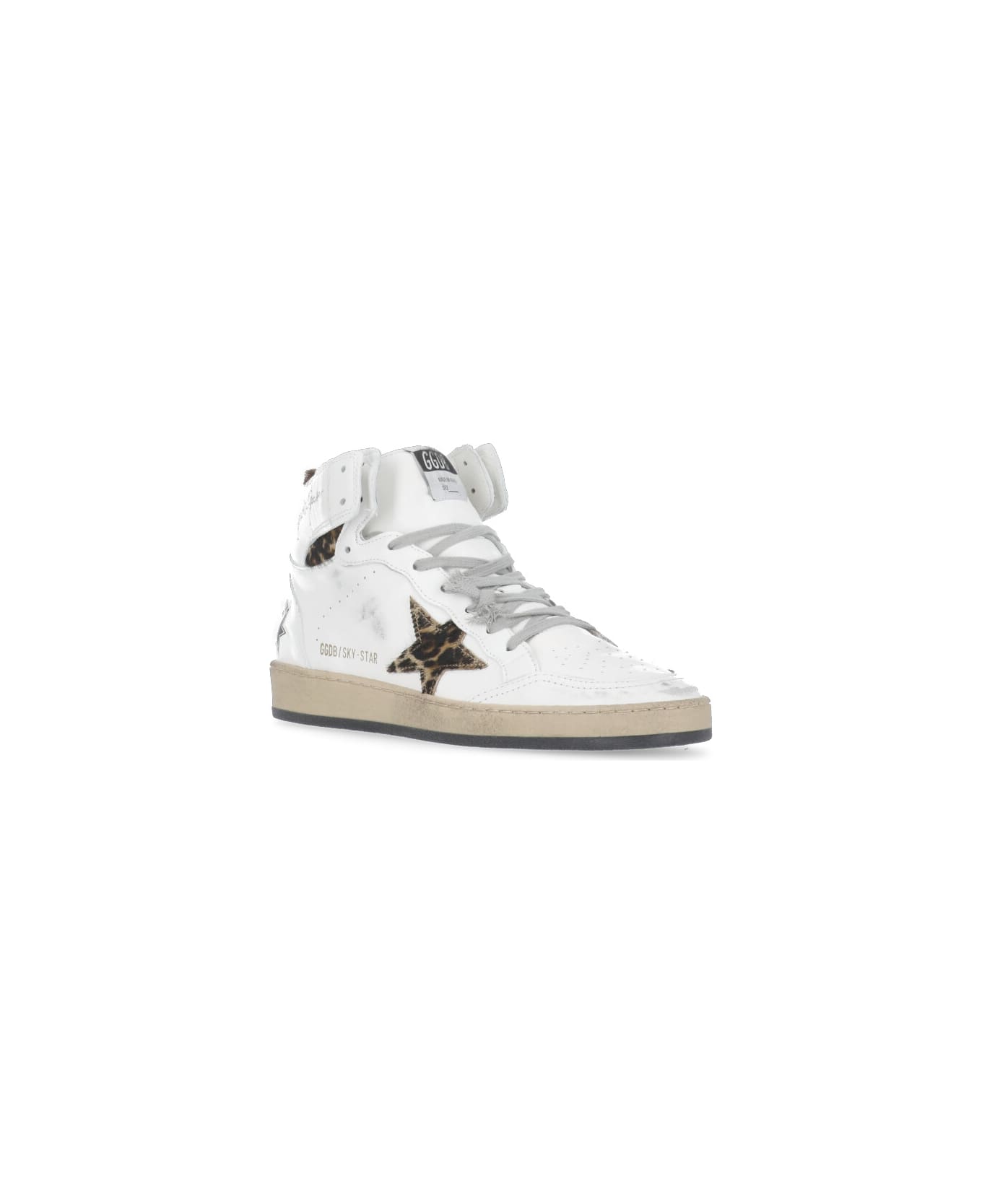 Golden Goose Sky-star Sneakers - White/Beige/Brown/Black Leo