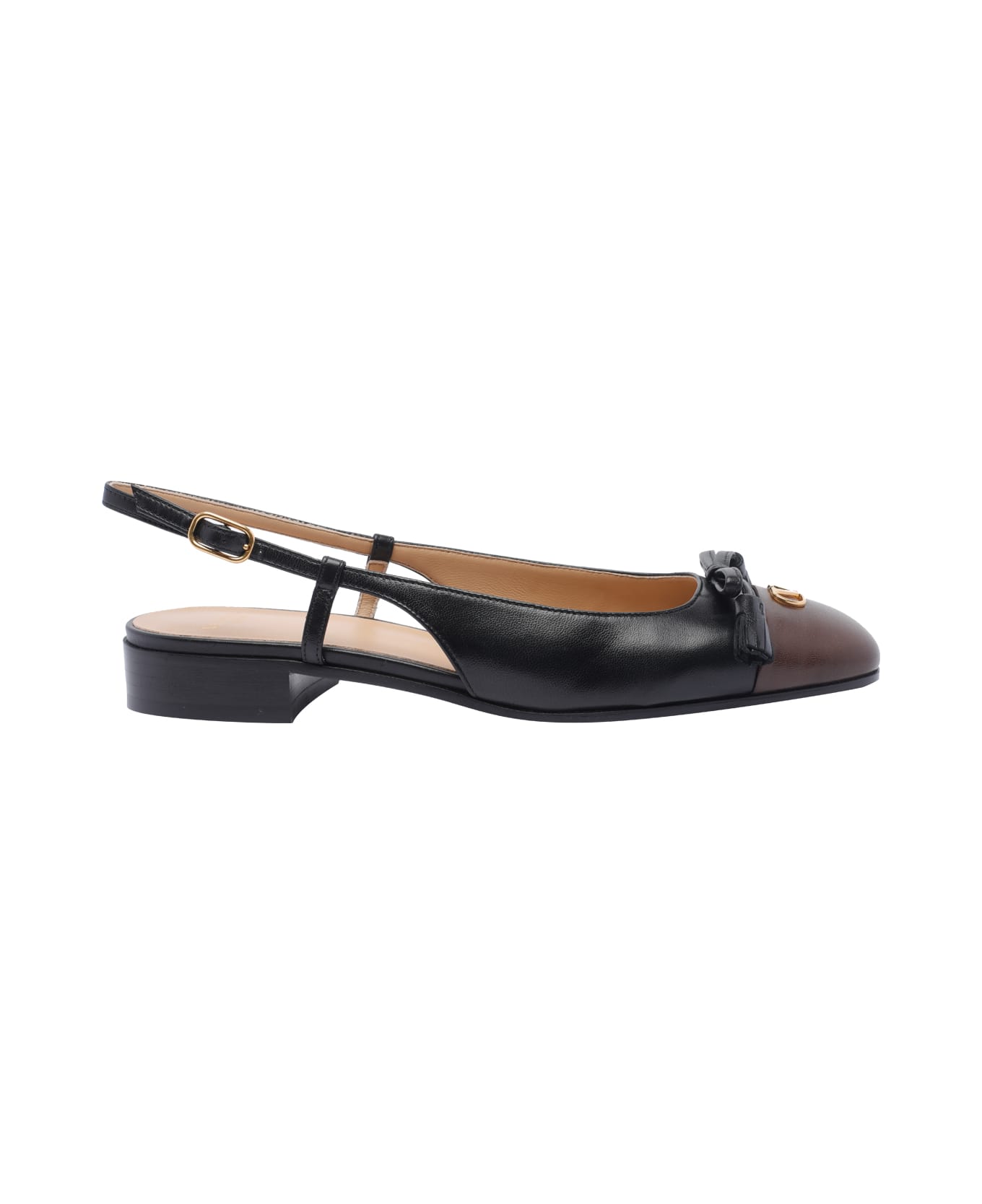 Valentino Garavani Valet Du Roi Slingback Ballets - Black