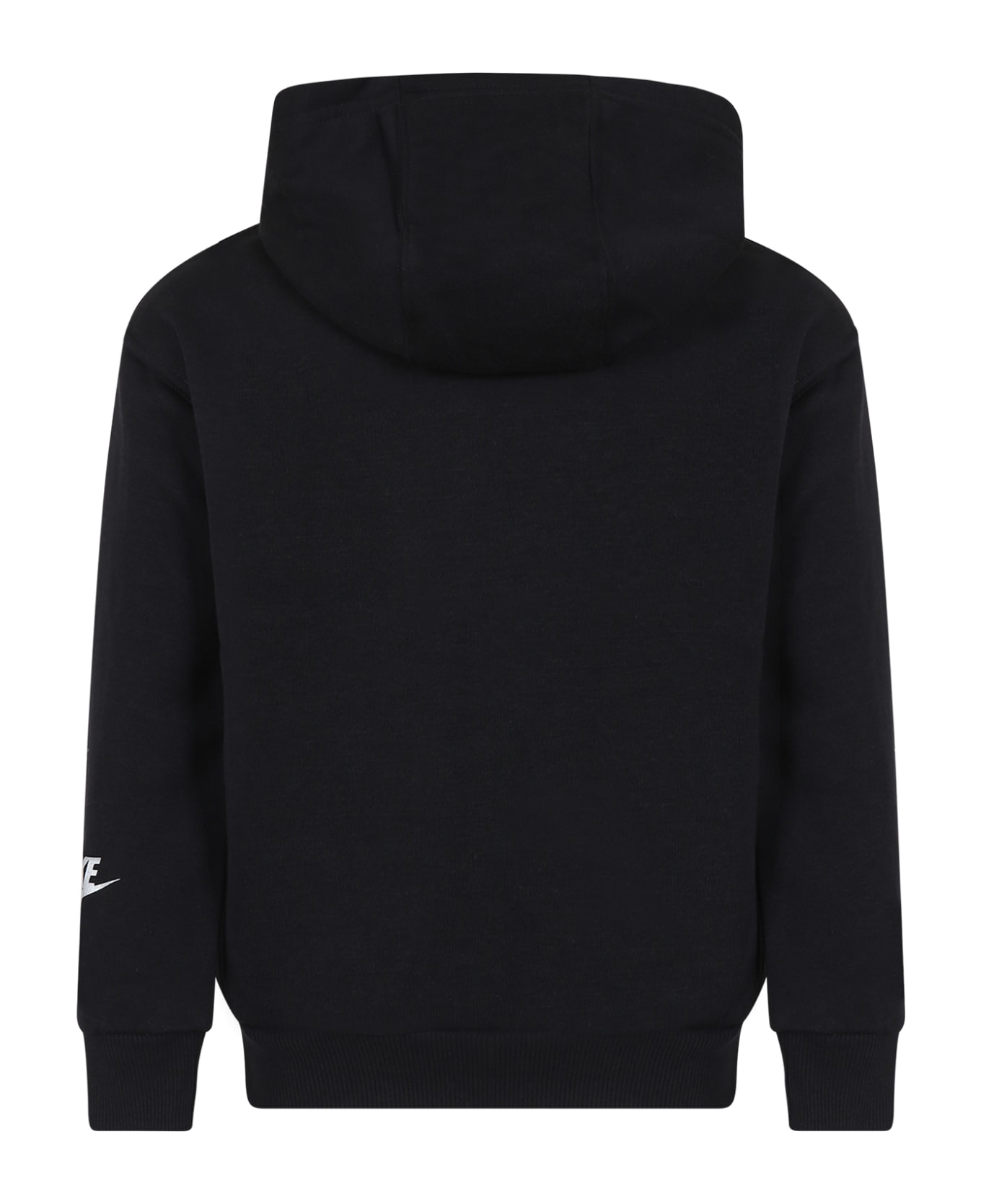 Nike Black Sweatshirt For Kids With Logo - Black ニットウェア＆スウェットシャツ
