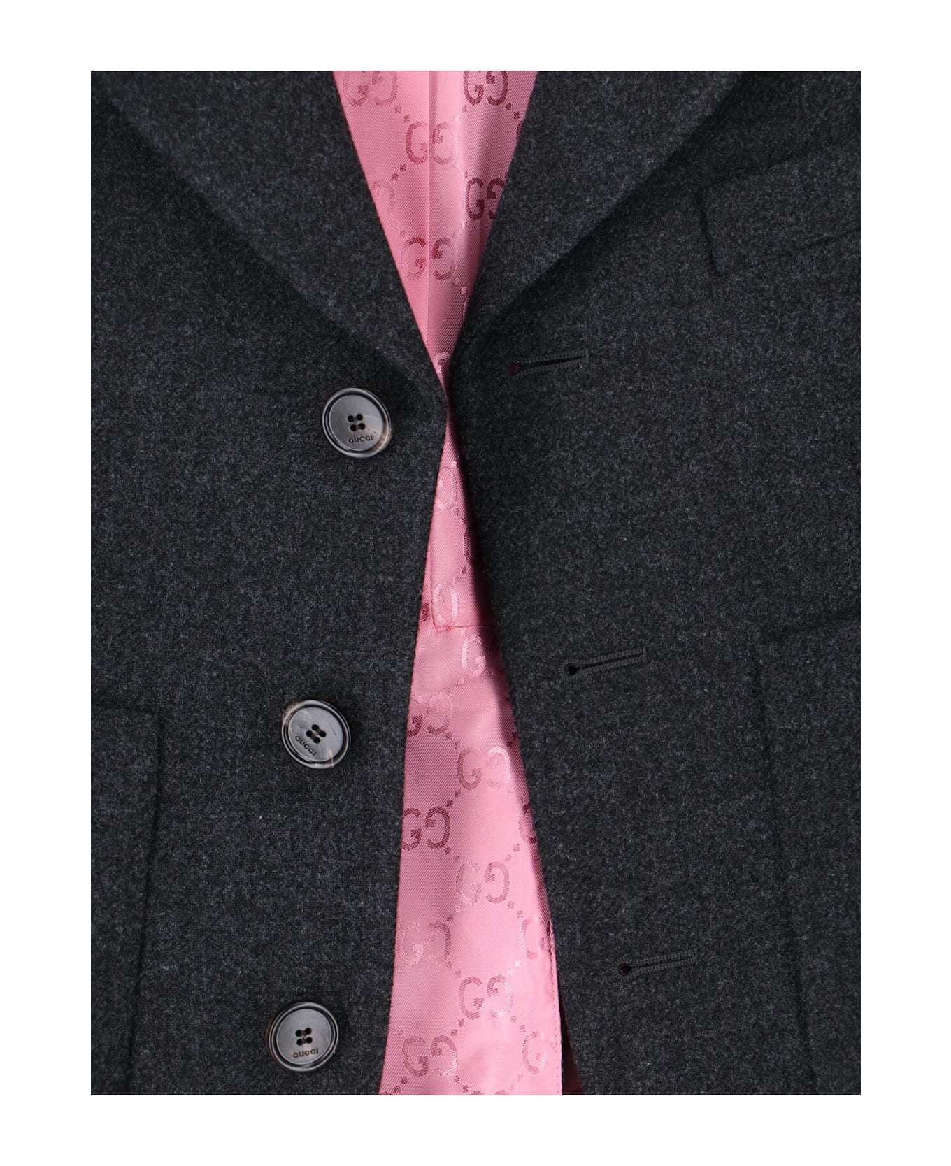 Gucci Short Single-breasted Blazer - Gray