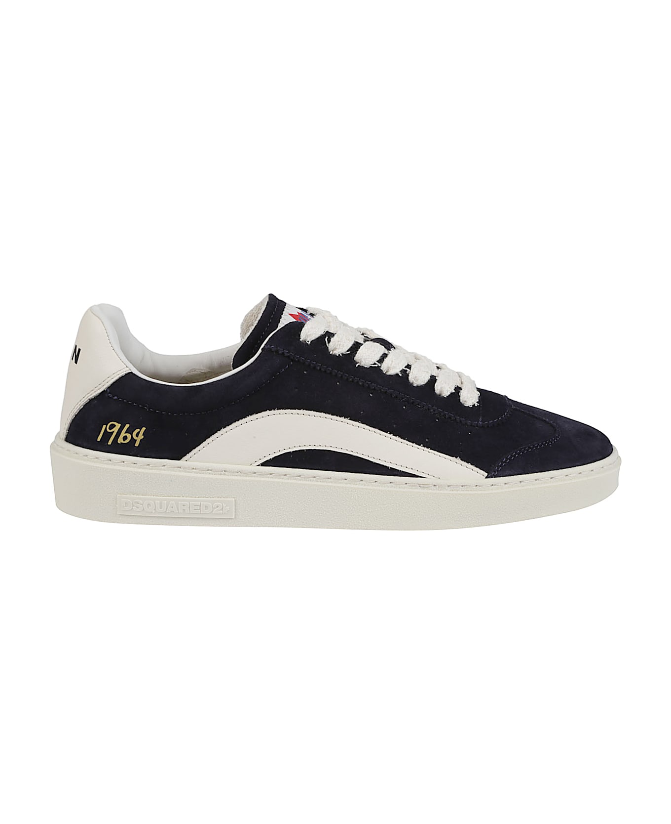 Dsquared2 Rider Lace-up Low Top Sneakers - Navy/crema