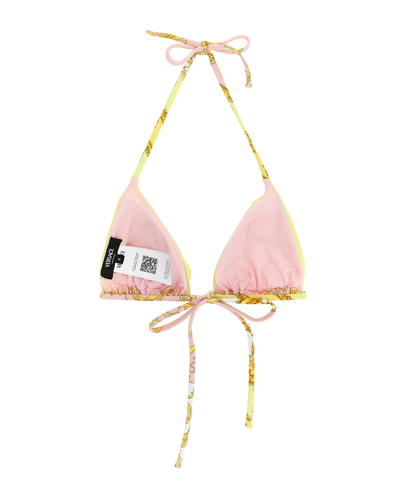 Versace 'barocco' Bikini Top - Multicolor