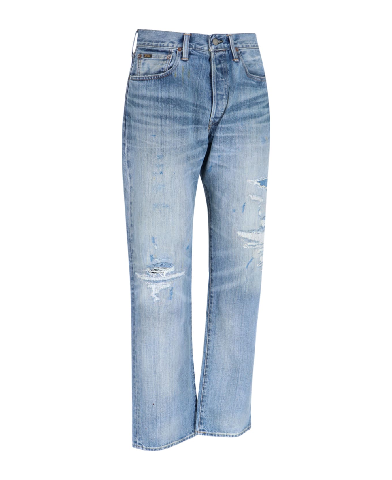 Polo Ralph Lauren Destroyed Details Jeans - Light Blue