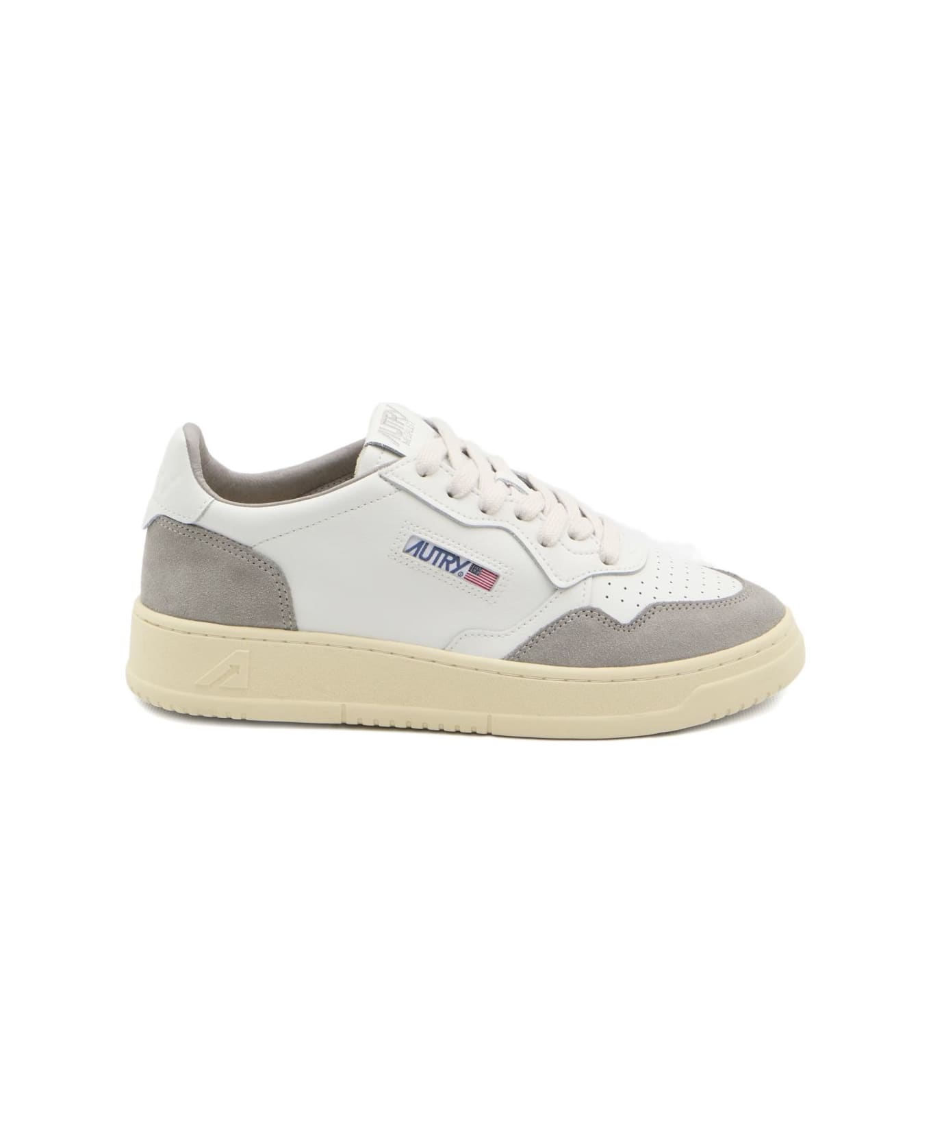 Autry Medialist Low Leather Sneakers - Grey