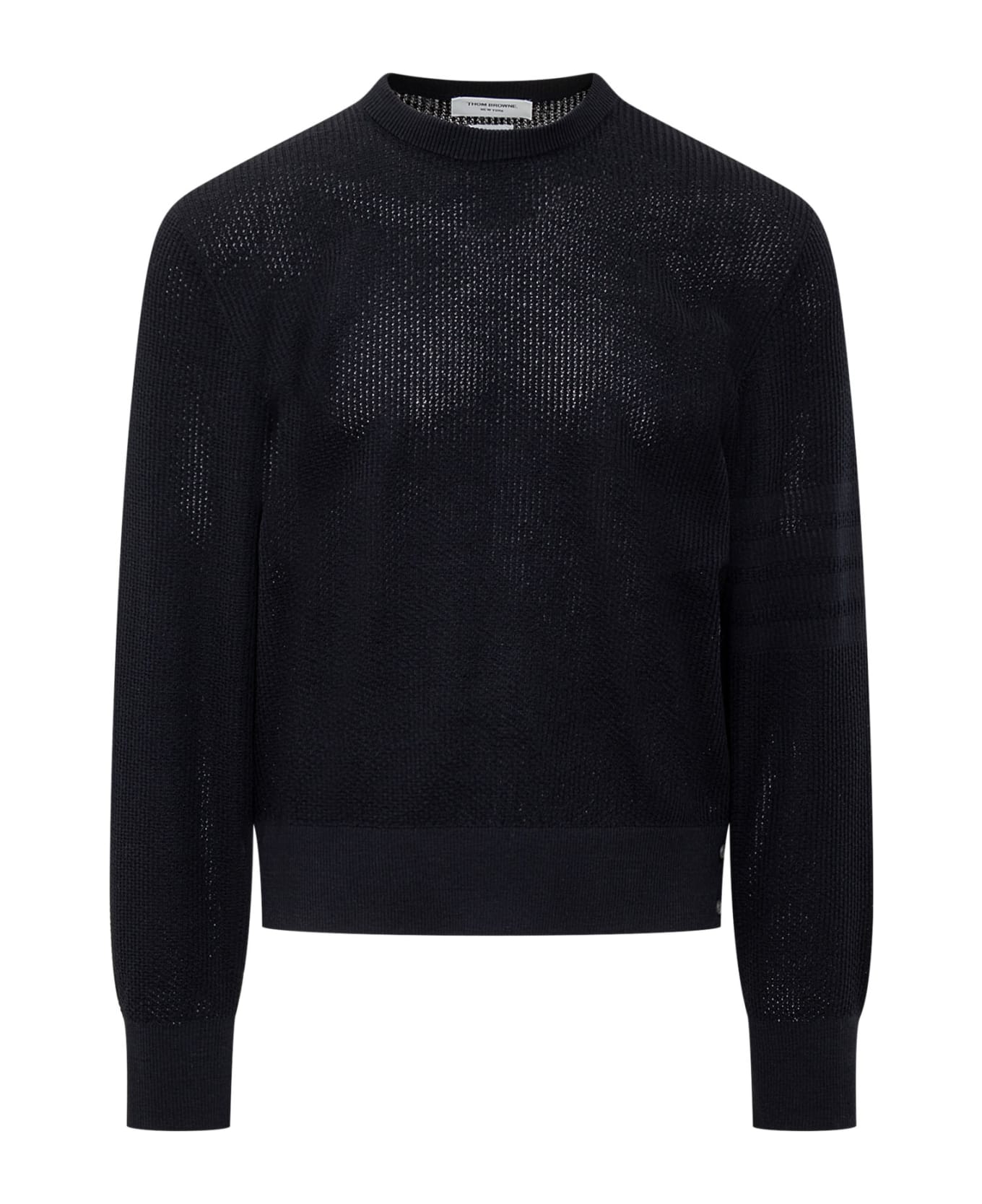 Thom Browne Virgin Wool 4bar Pullover - NAVY