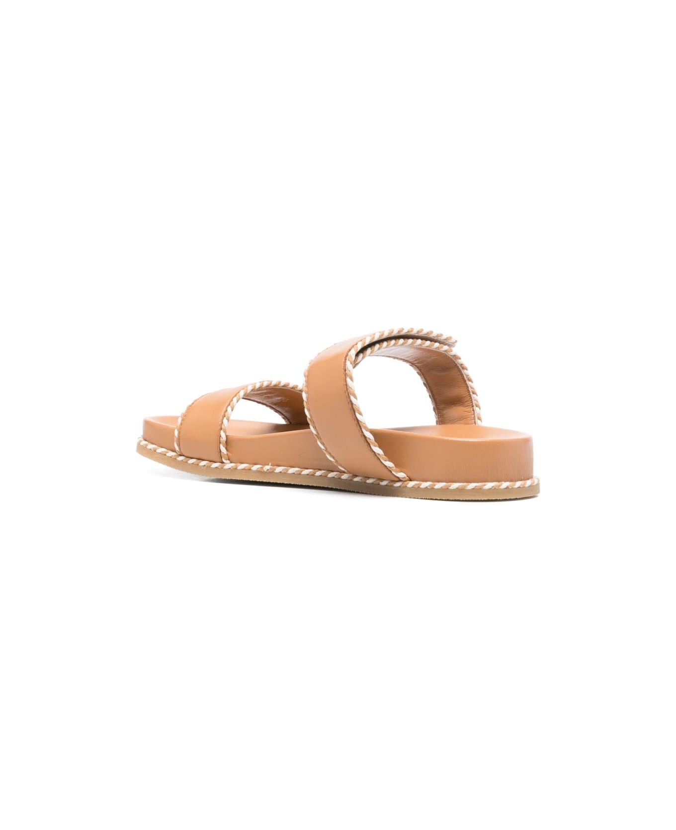 Emporio Armani Leather Sandals - Brown