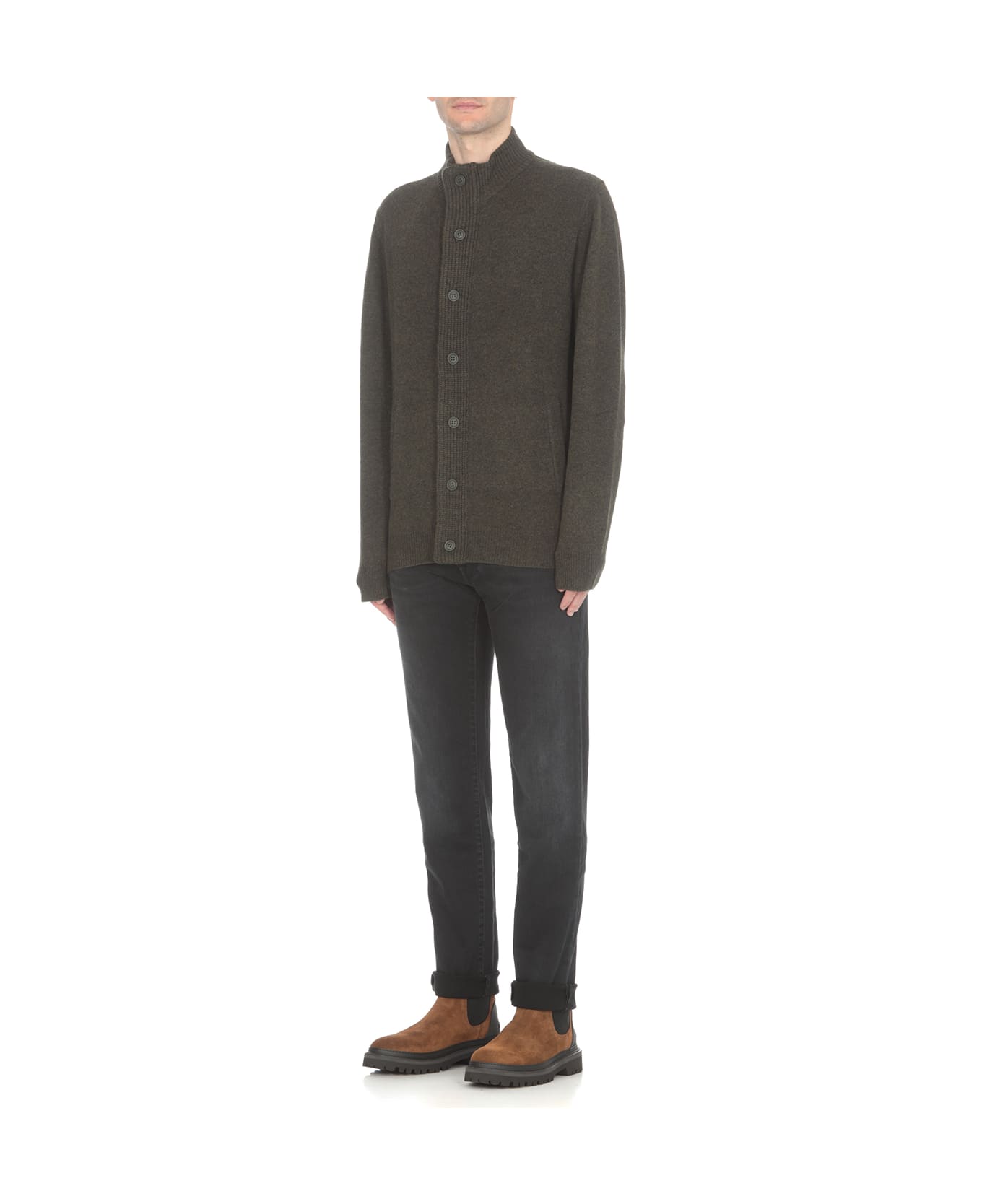 Barbour Essential Cardigan - Green