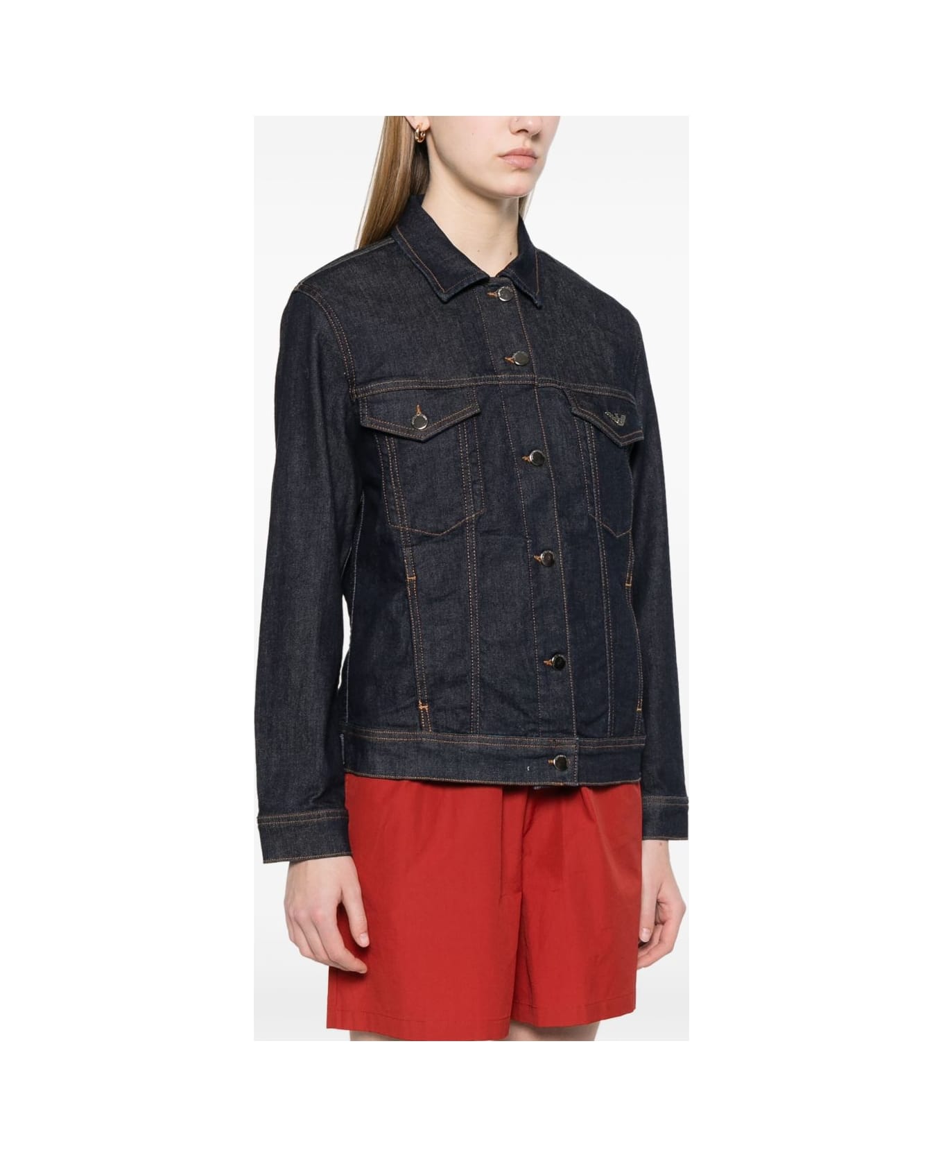 Emporio Armani Denim Cotton Jacket - Blue