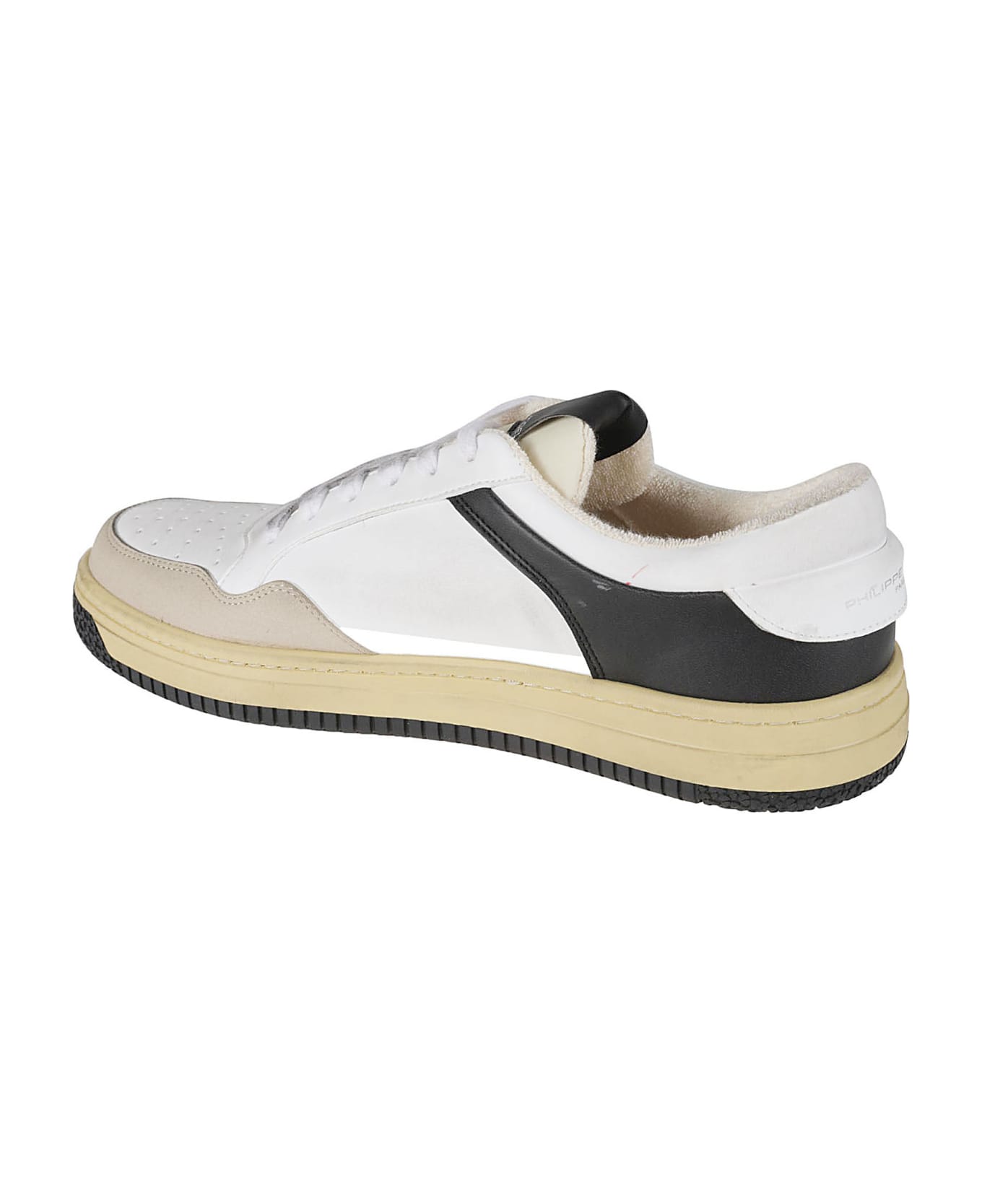 Philippe Model Logo Patch Sneakers - White/Sand