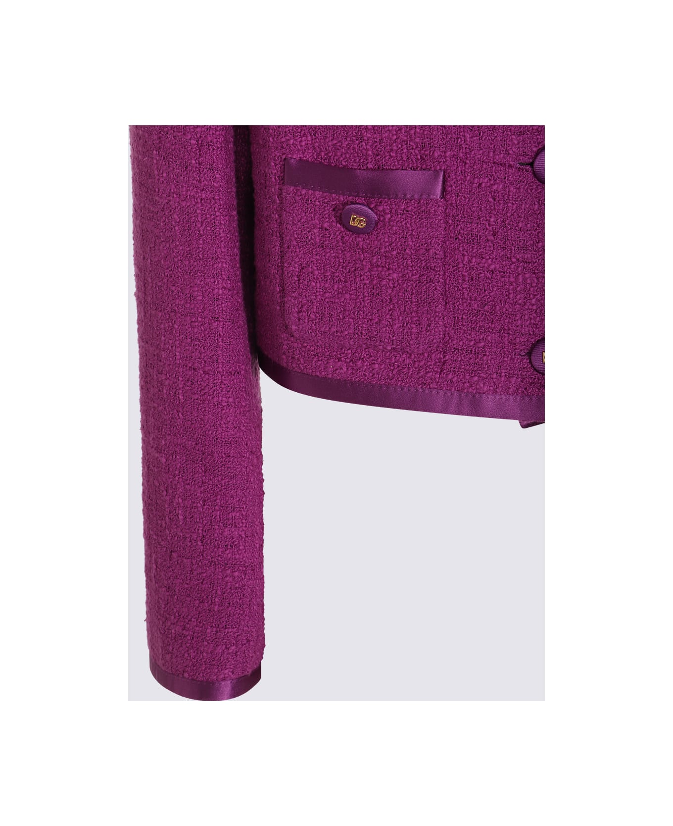 Dolce 
Gabbana Violet Cotton Casual Jacket - Purple
