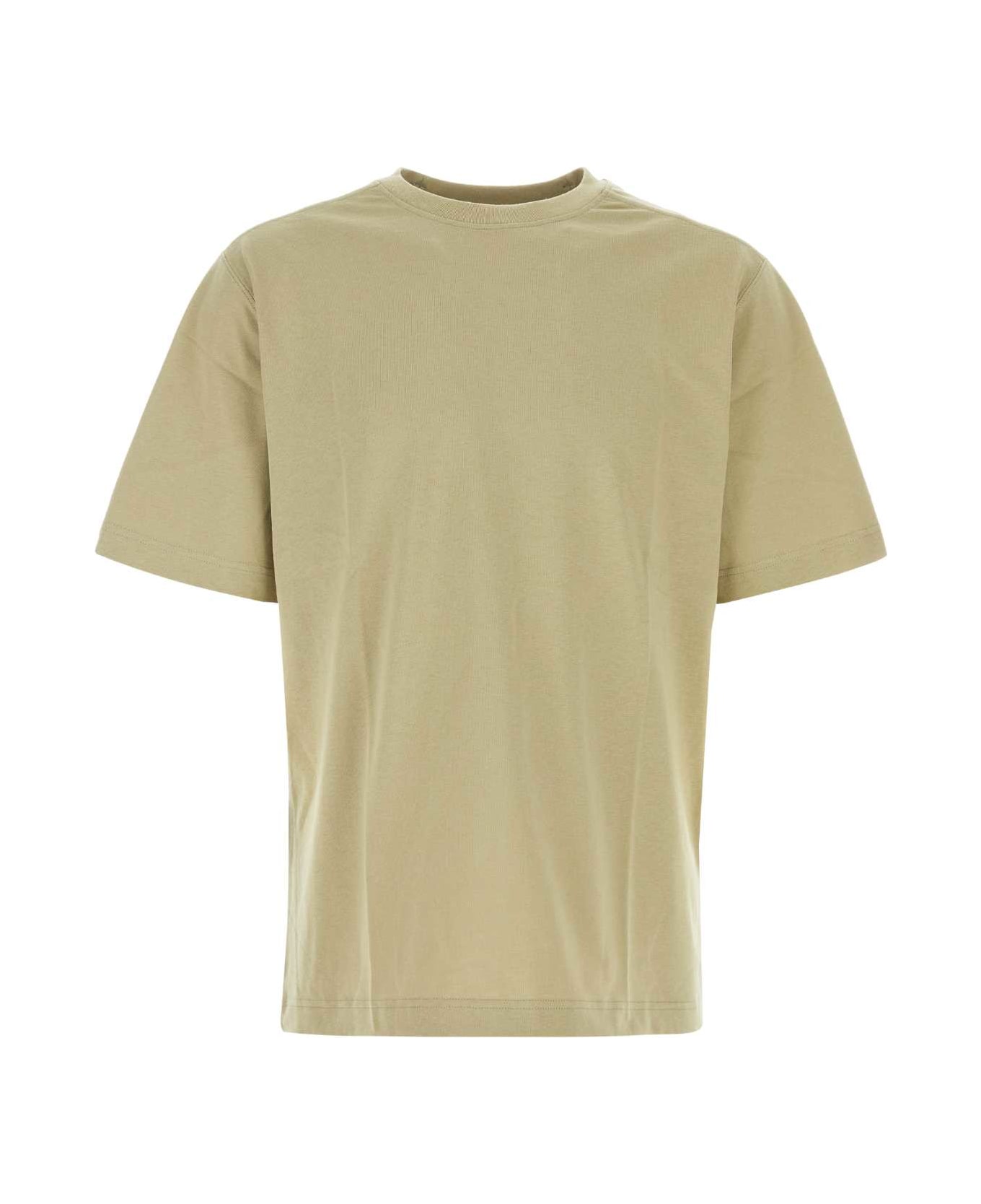 Burberry Cappuccino Cotton Oversize T-shirt - HUNTER