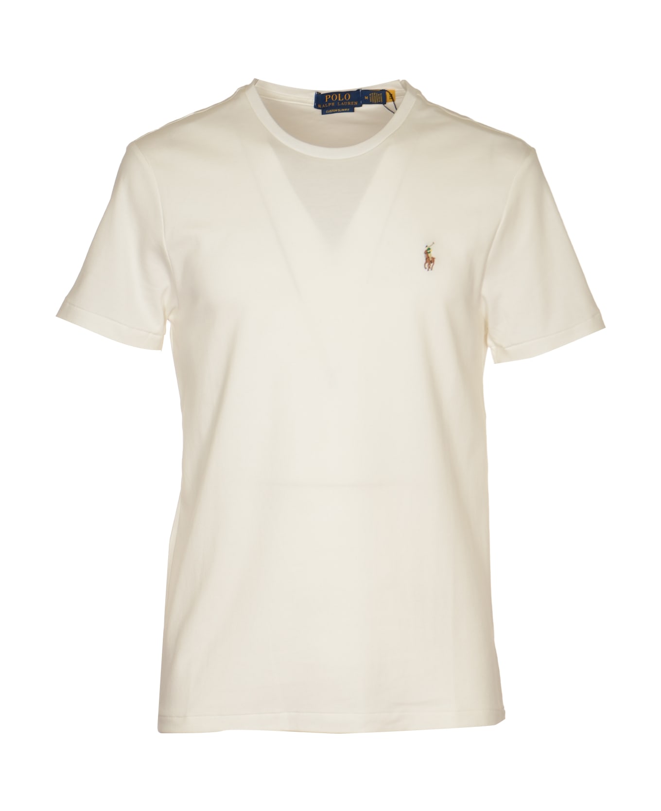 Polo Ralph Lauren Regular Logo Embroidered T-shirt - White シャツ