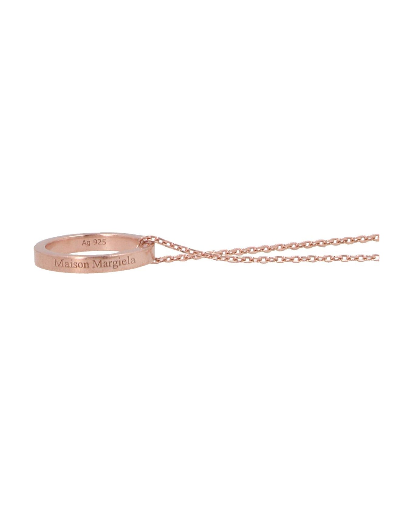 Maison Margiela Numerical Ring-detail Necklace - GOLD