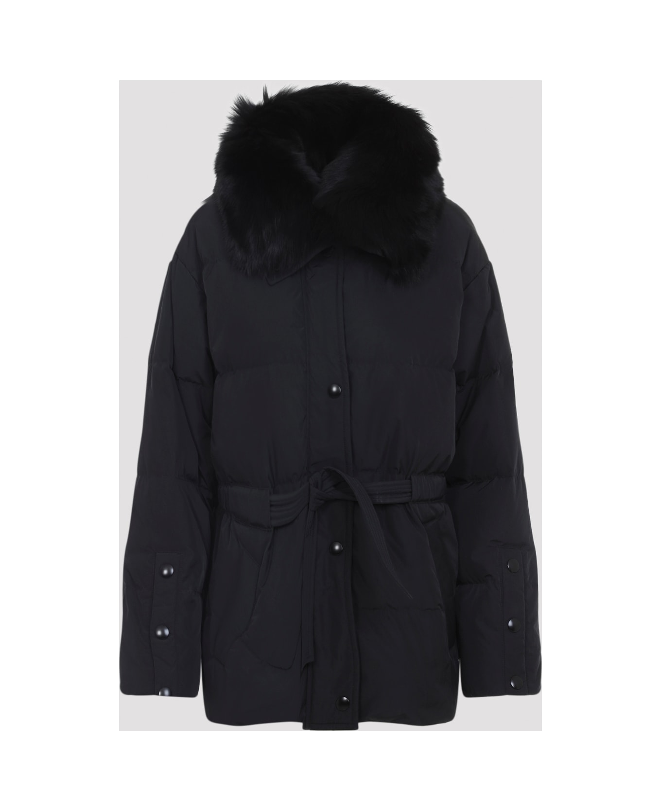 Yves Salomon Polyester Down Jacket - Noir