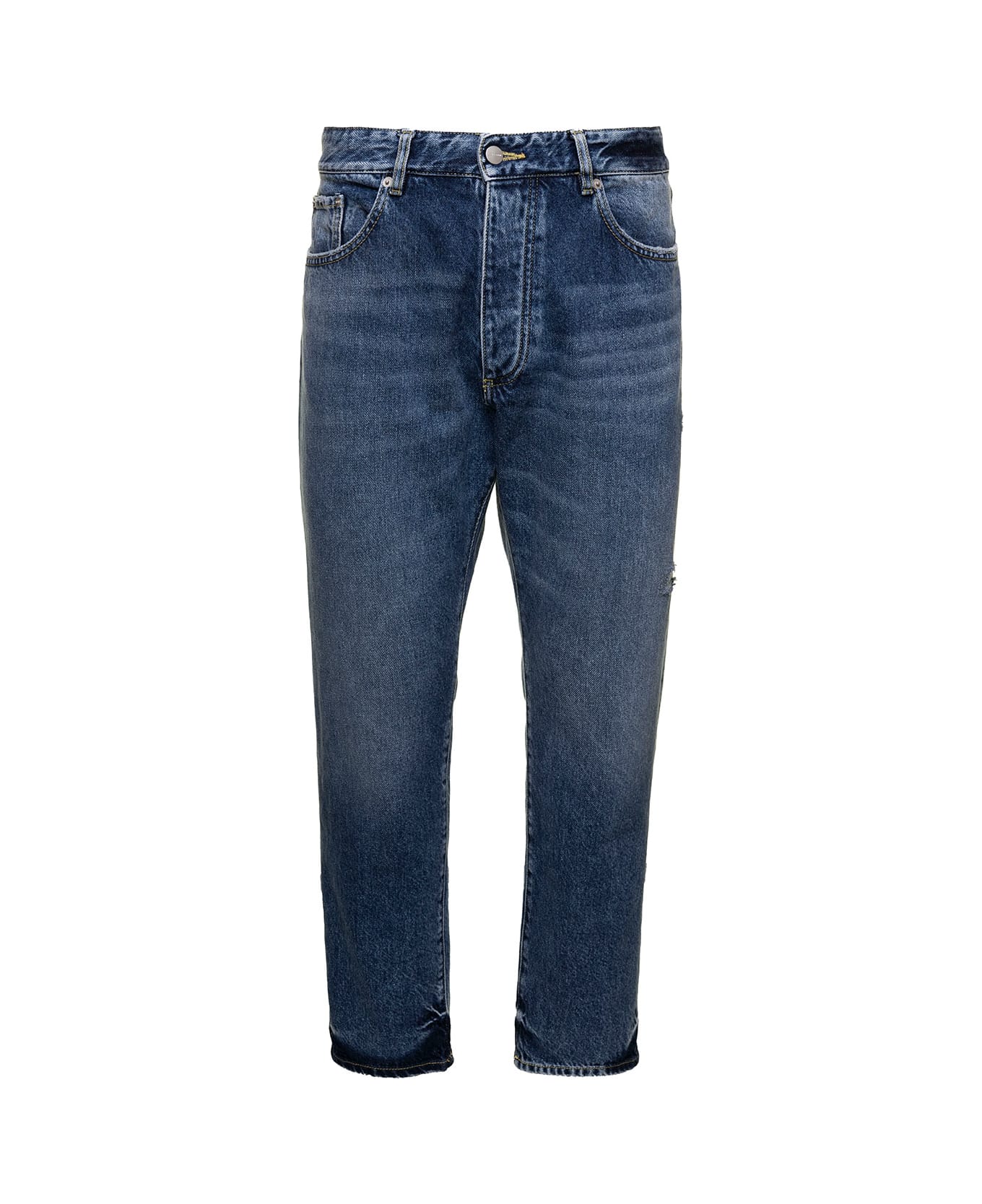 Icon Denim Jeans Regular Corto - Blu