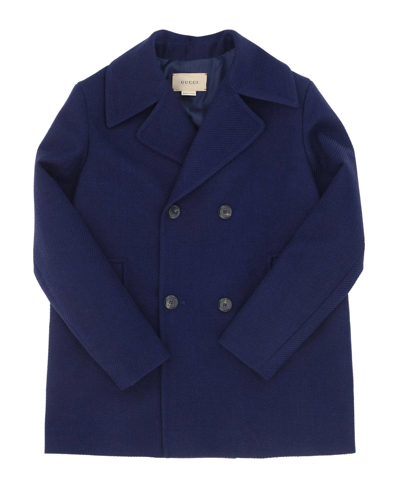 Gucci Coat For Boy - Blue コート＆ジャケット