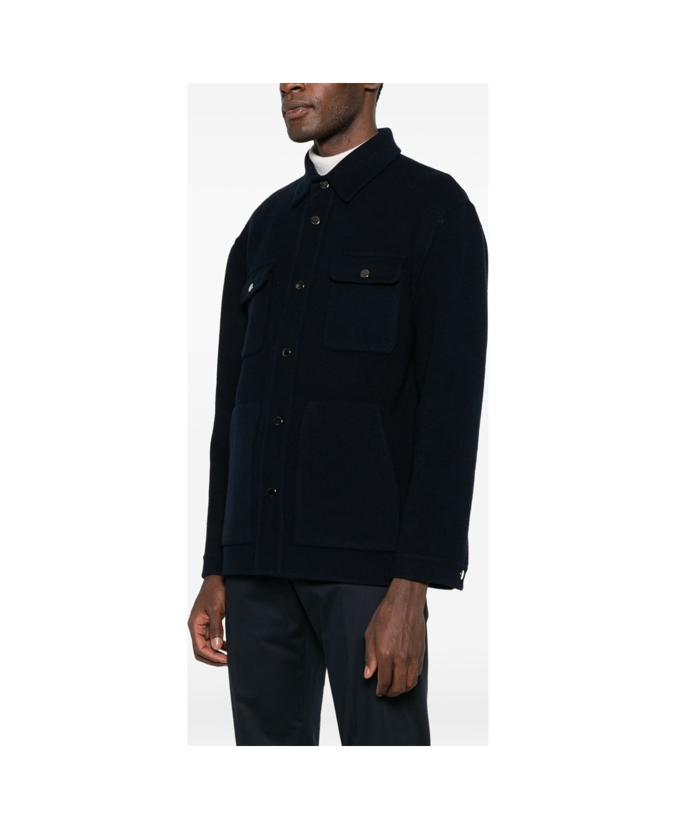 Paolo Pecora Buttoned Coat - Blue