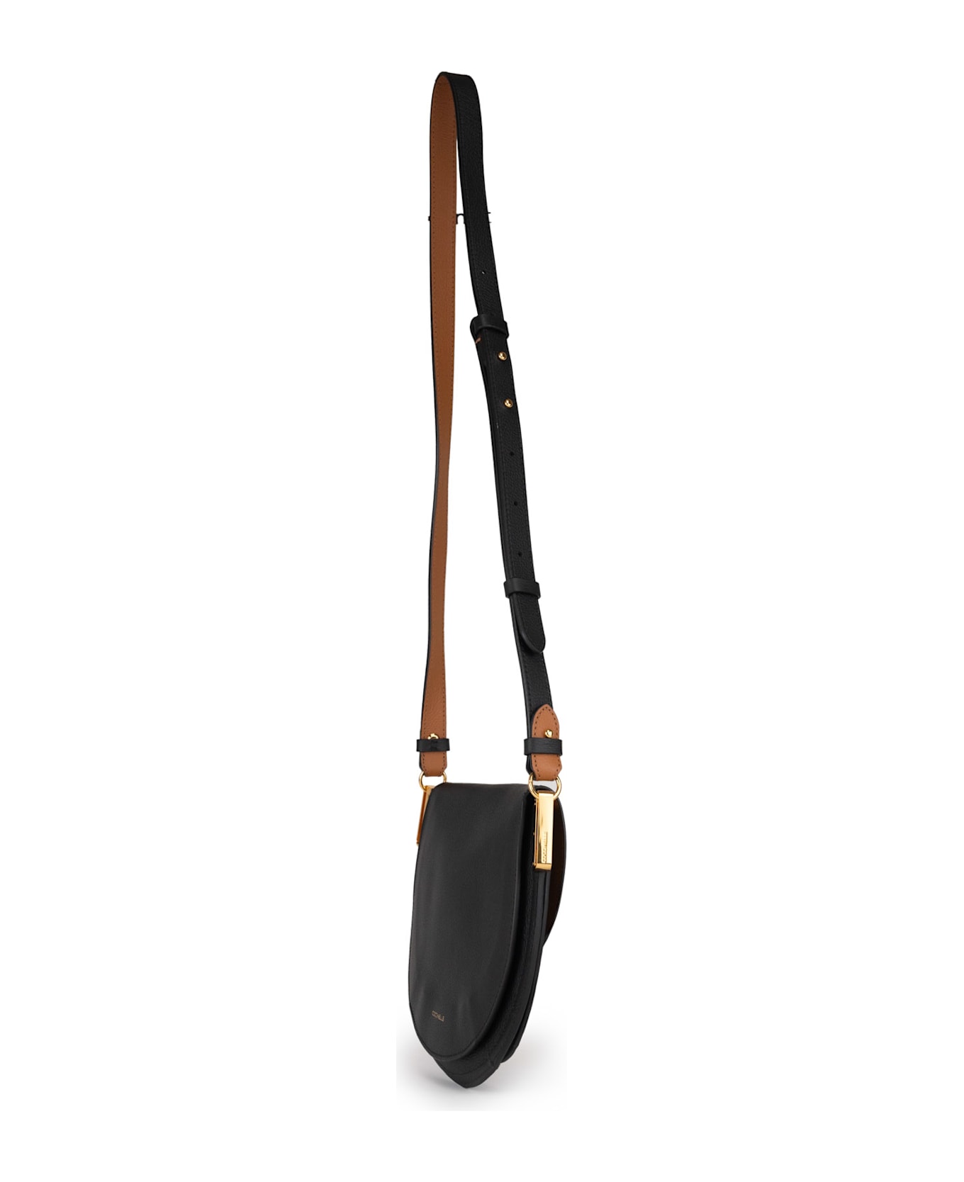 Coccinelle "sunup" Shoulder Bag In Leather - Noir/cuir