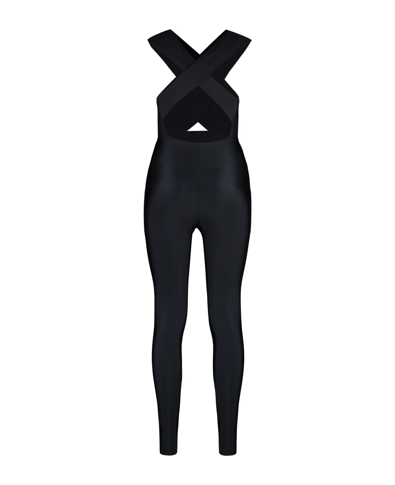 The Andamane Hola Techno Fabric Jumpsuit - Nero