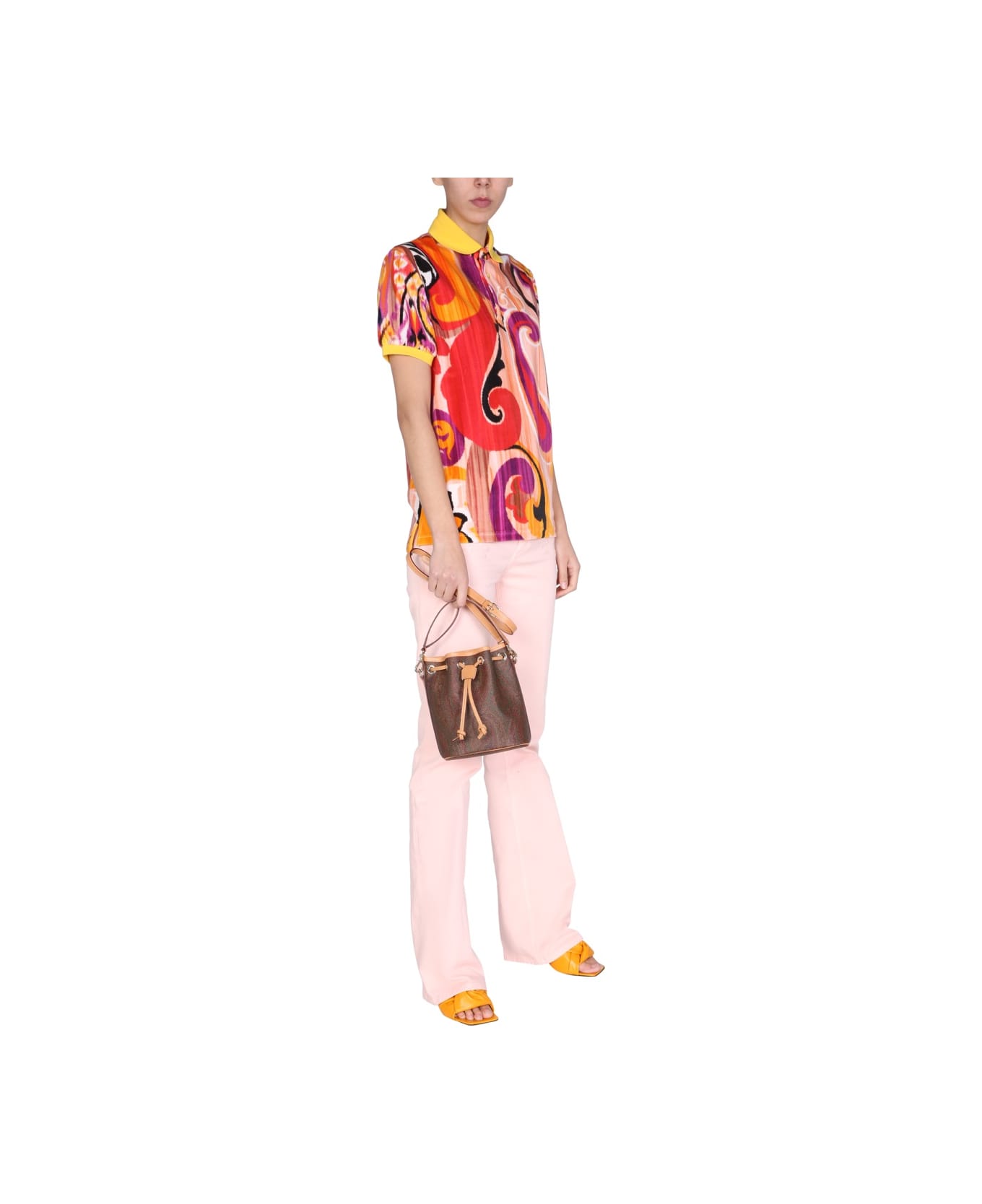 Etro Jeans With Embroidered Floral Detail - PINK