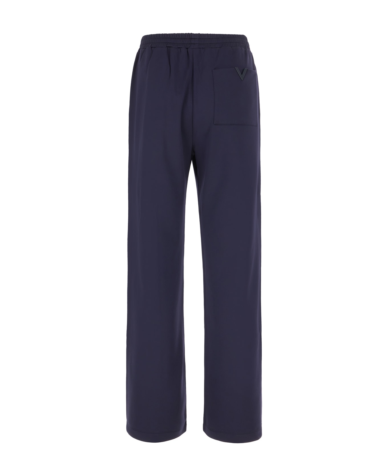 Valentino Garavani Navy Blue Nylon Blend Joggers - NAVY AVORIO