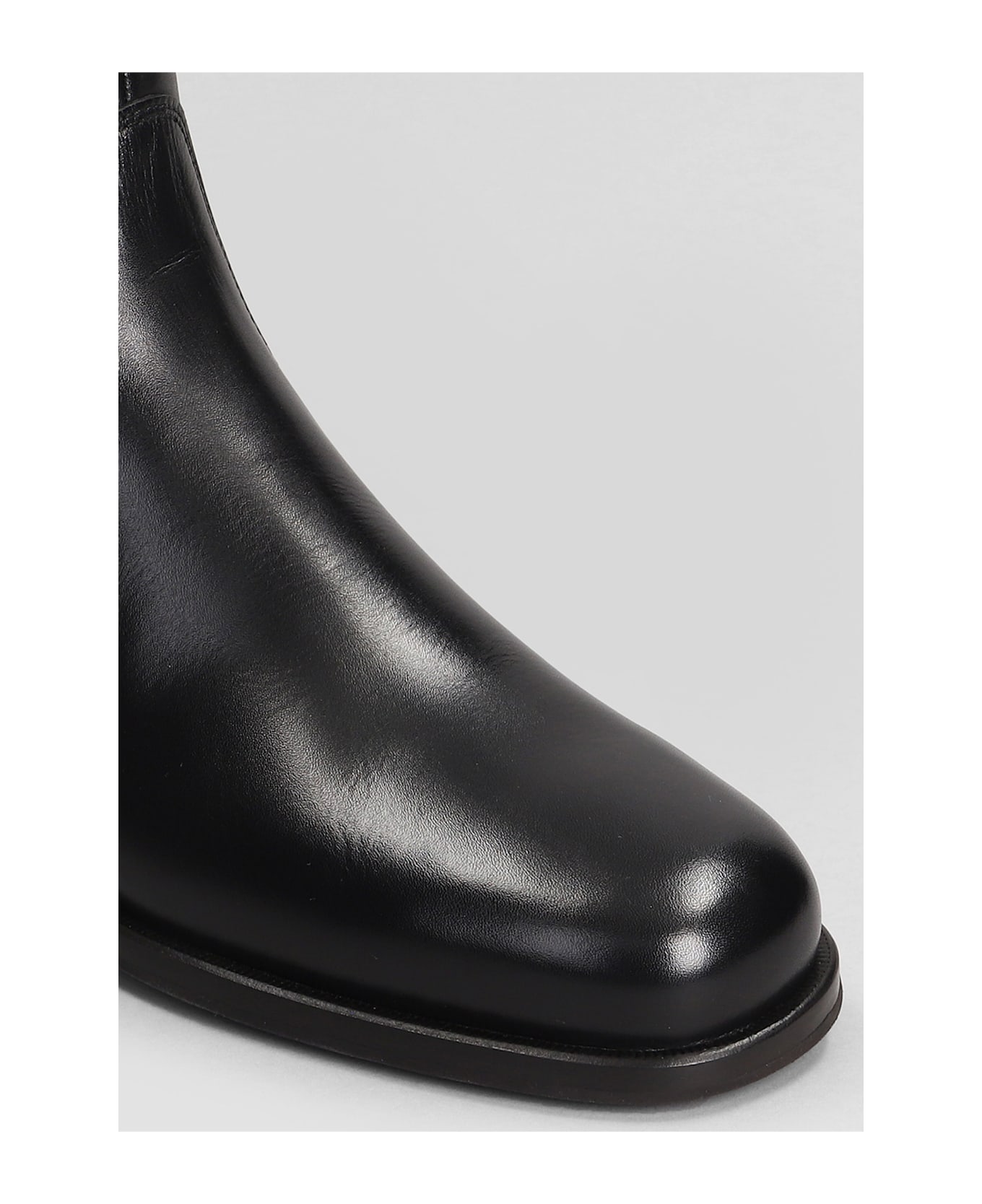 Lemaire Ankle Boots In Black Leather - black