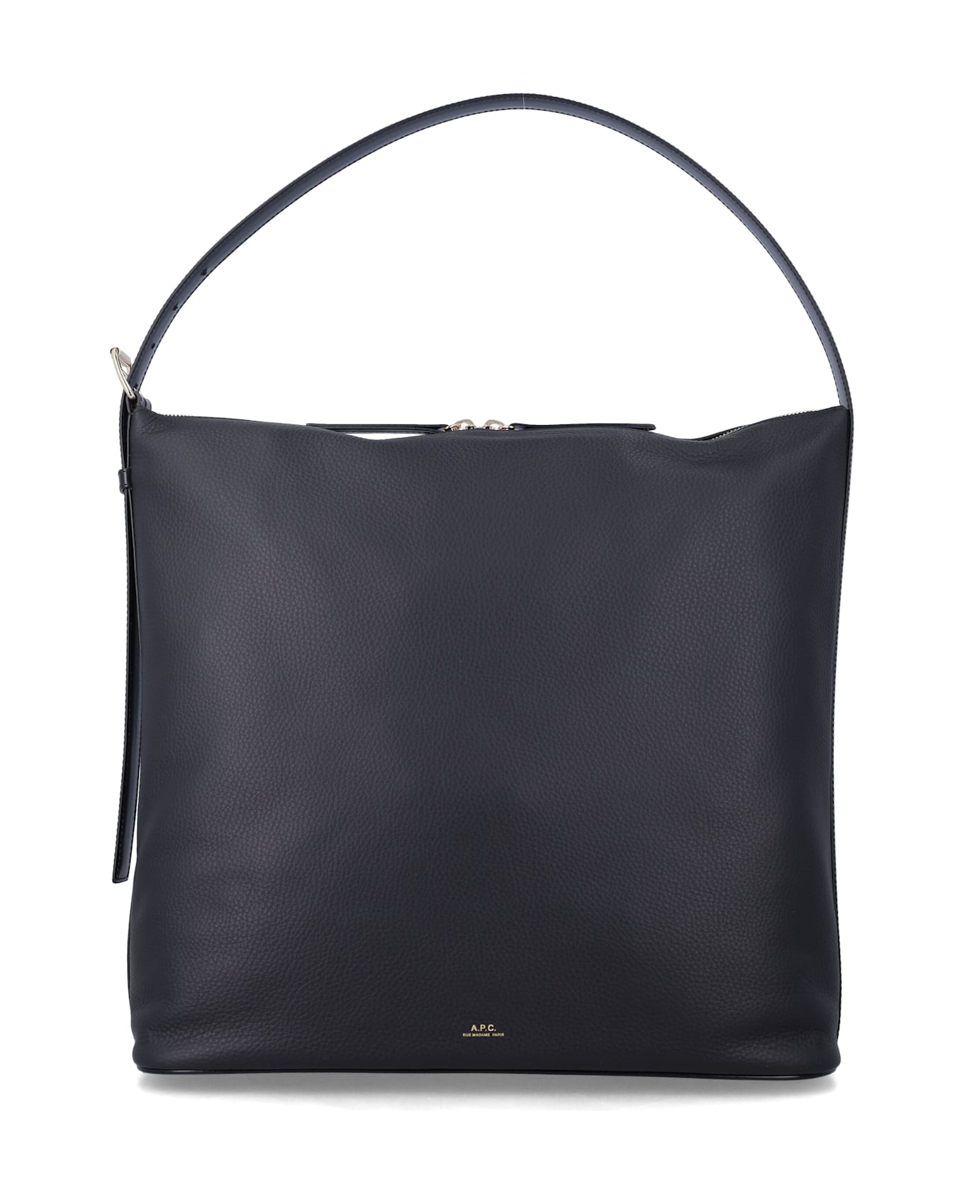 A.P.C. Vera Maxi Smooth Leather Bag - BLACK