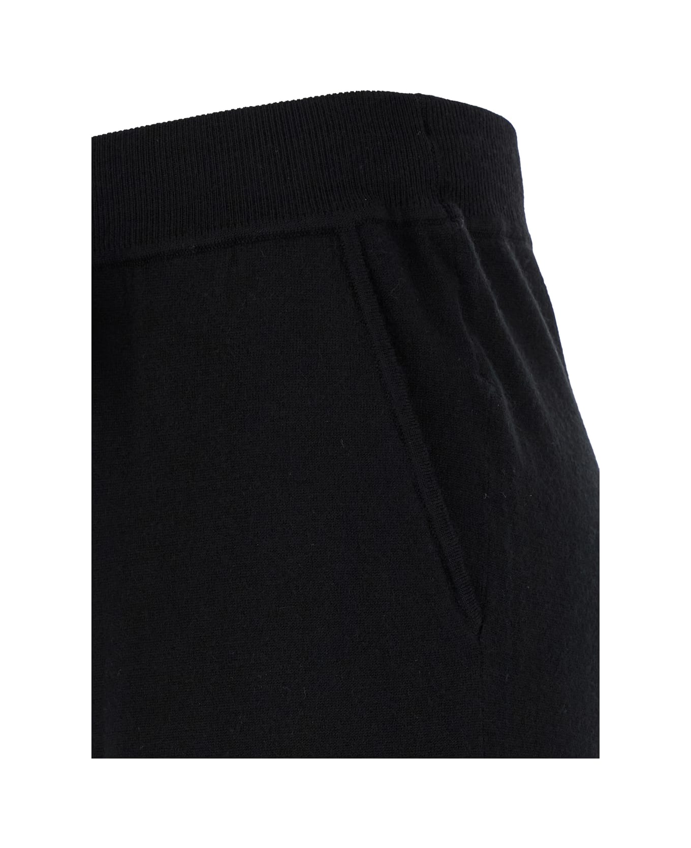 Parosh Black Relaxed Pants With Drawstring In Fabric Woman - Black