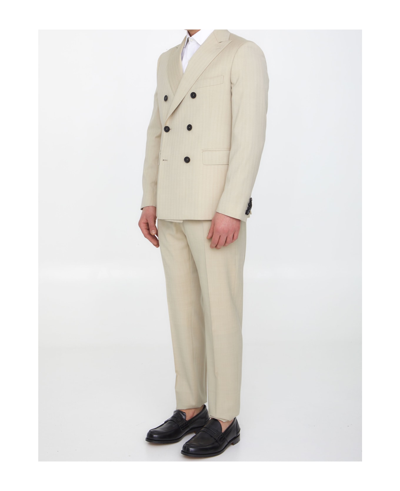 Tonello Sand-colored Wool Two-piece Suit - BEIGE