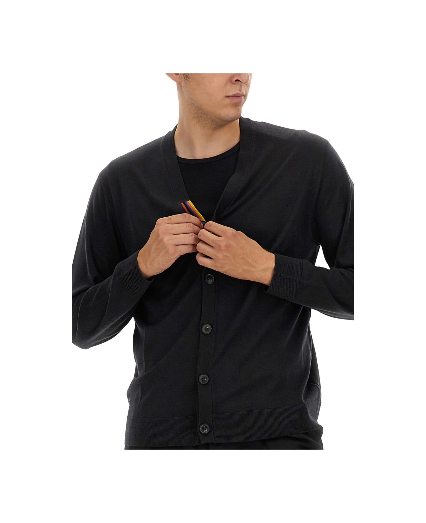 Paul Smith V-neck Cardigan - BLACK