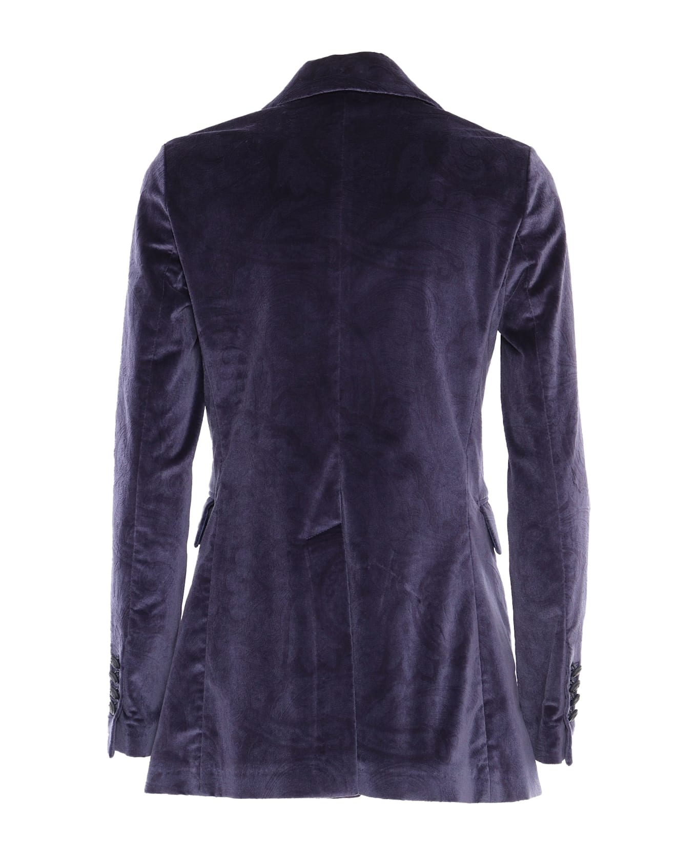 Circolo 1901 Velvet Double Breasted Jacket - BLACK