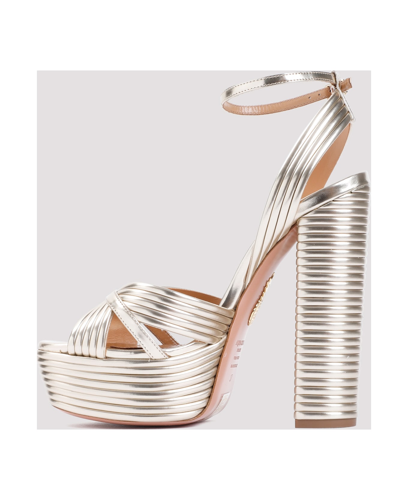 Aquazzura Sundance Plateau Sandals - Light Gold