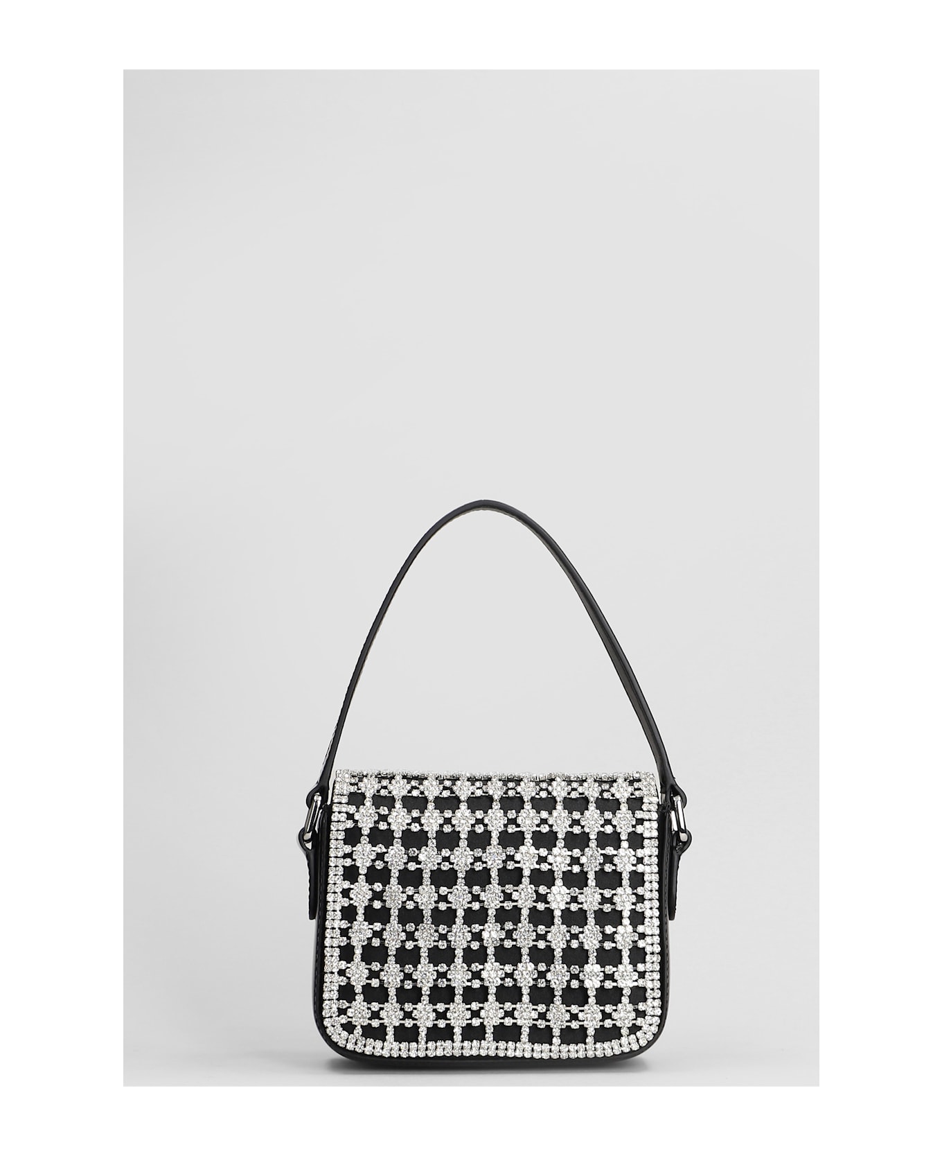 self-portrait Crystal Micro Bag Hand Bag In Black Polyester - black