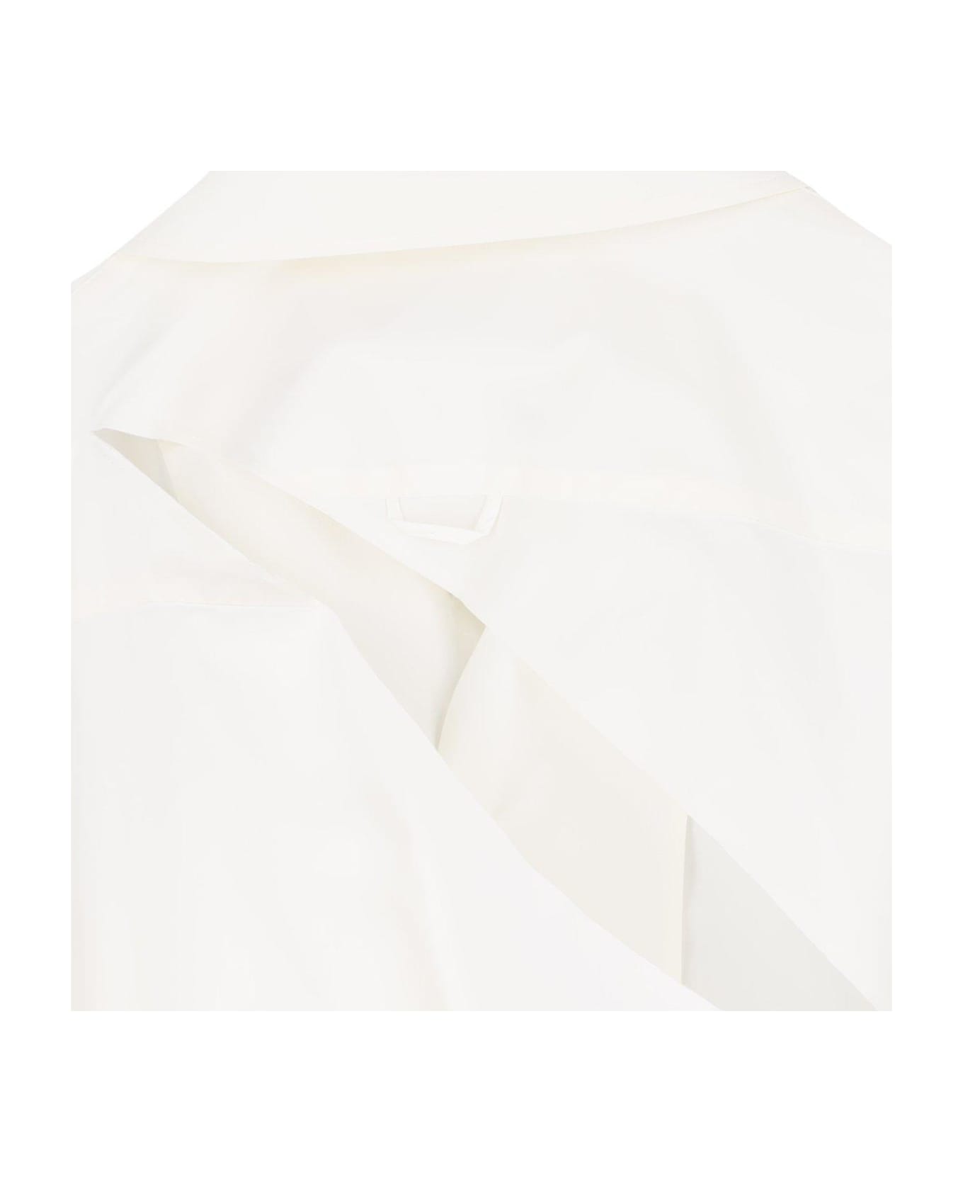 MM6 Maison Margiela Cut Out Detailed Buttoned Shirt - OFF WHITE (White)