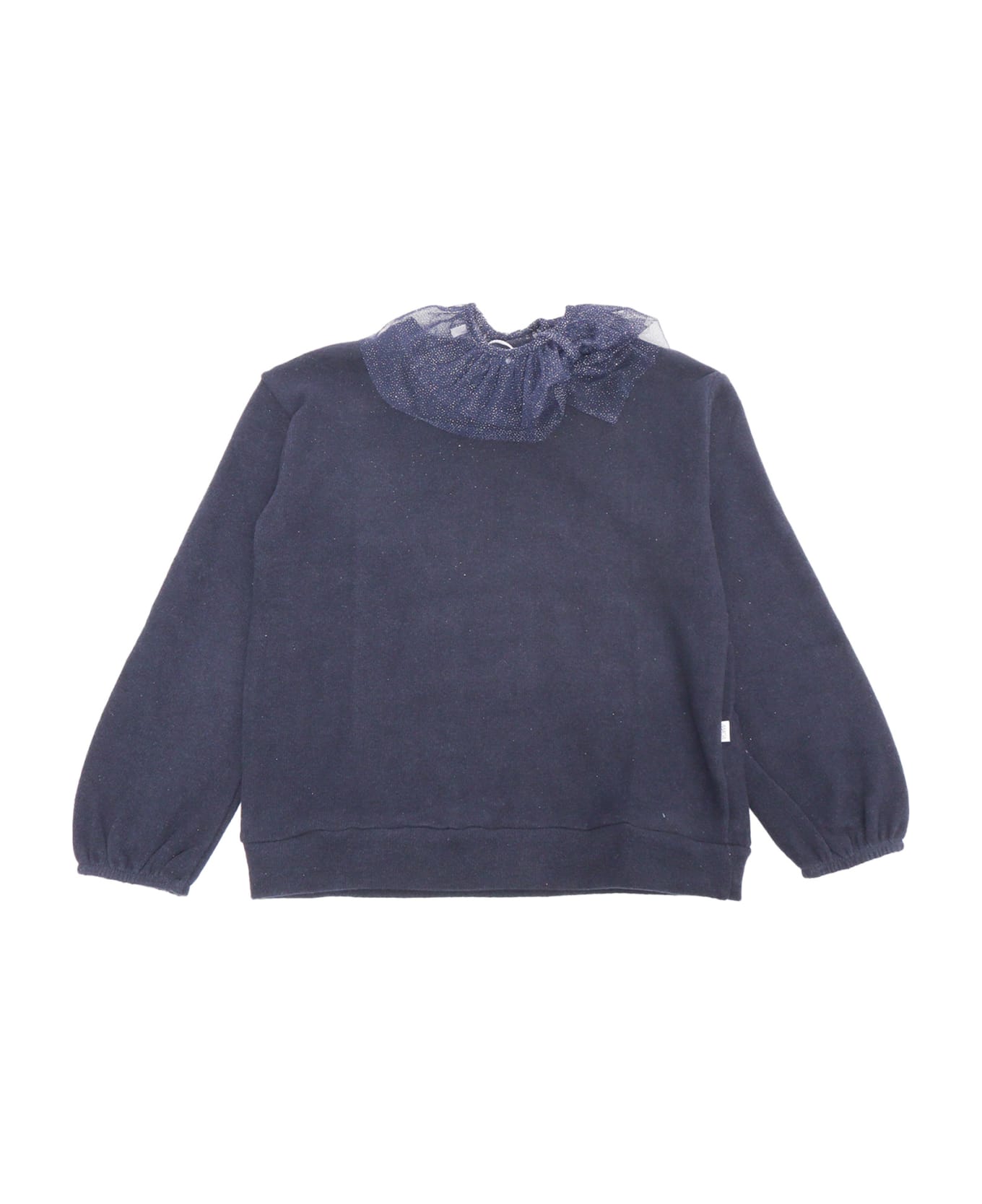 Magil Tulle Collar Sweatshirt - BLUE