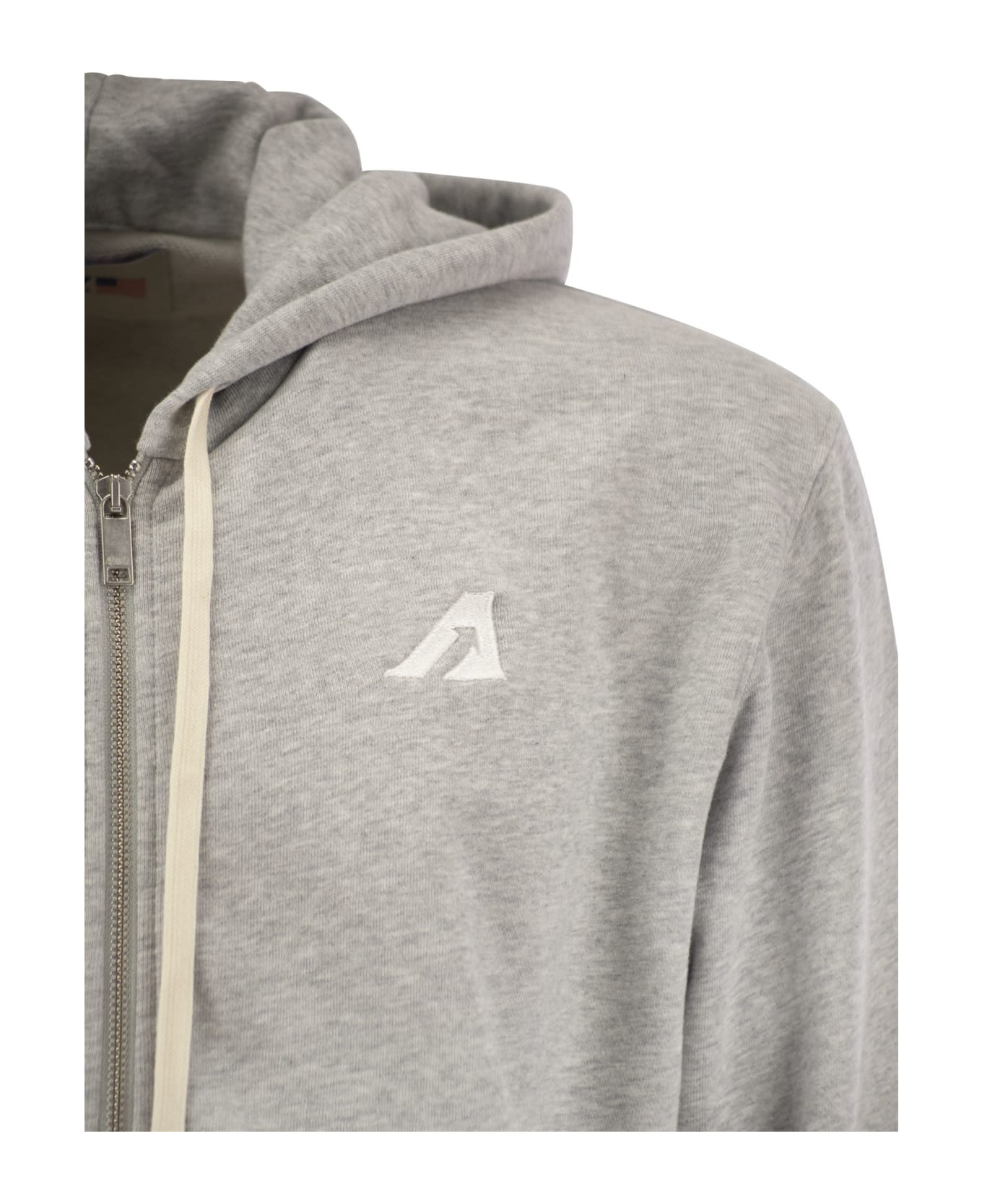 Autry Logo Embroidery Hoodie - Grey