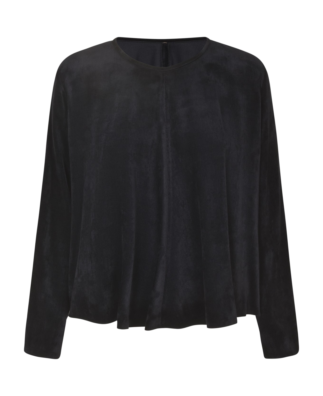 Forte_Forte Rear Keyhole Velvet Sweater - Navy