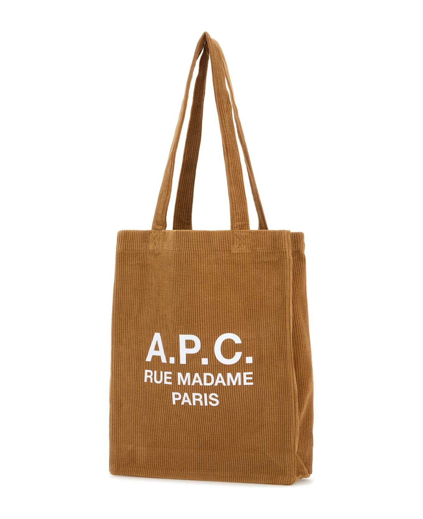 A.P.C. Camel Corduroy Lou Shopping Bag - CARAMEL