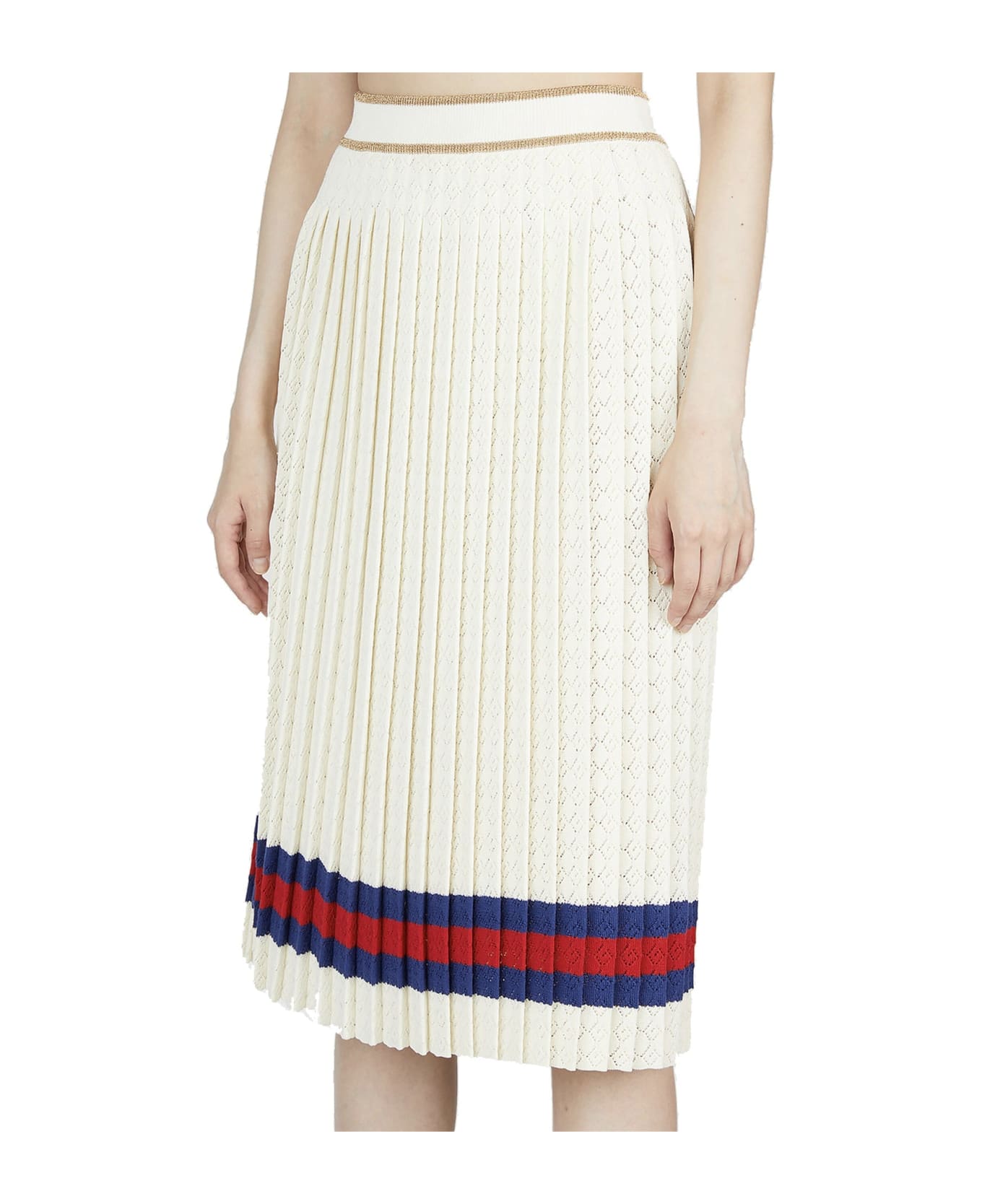 Gucci G Rhombus Knit Skirt - White