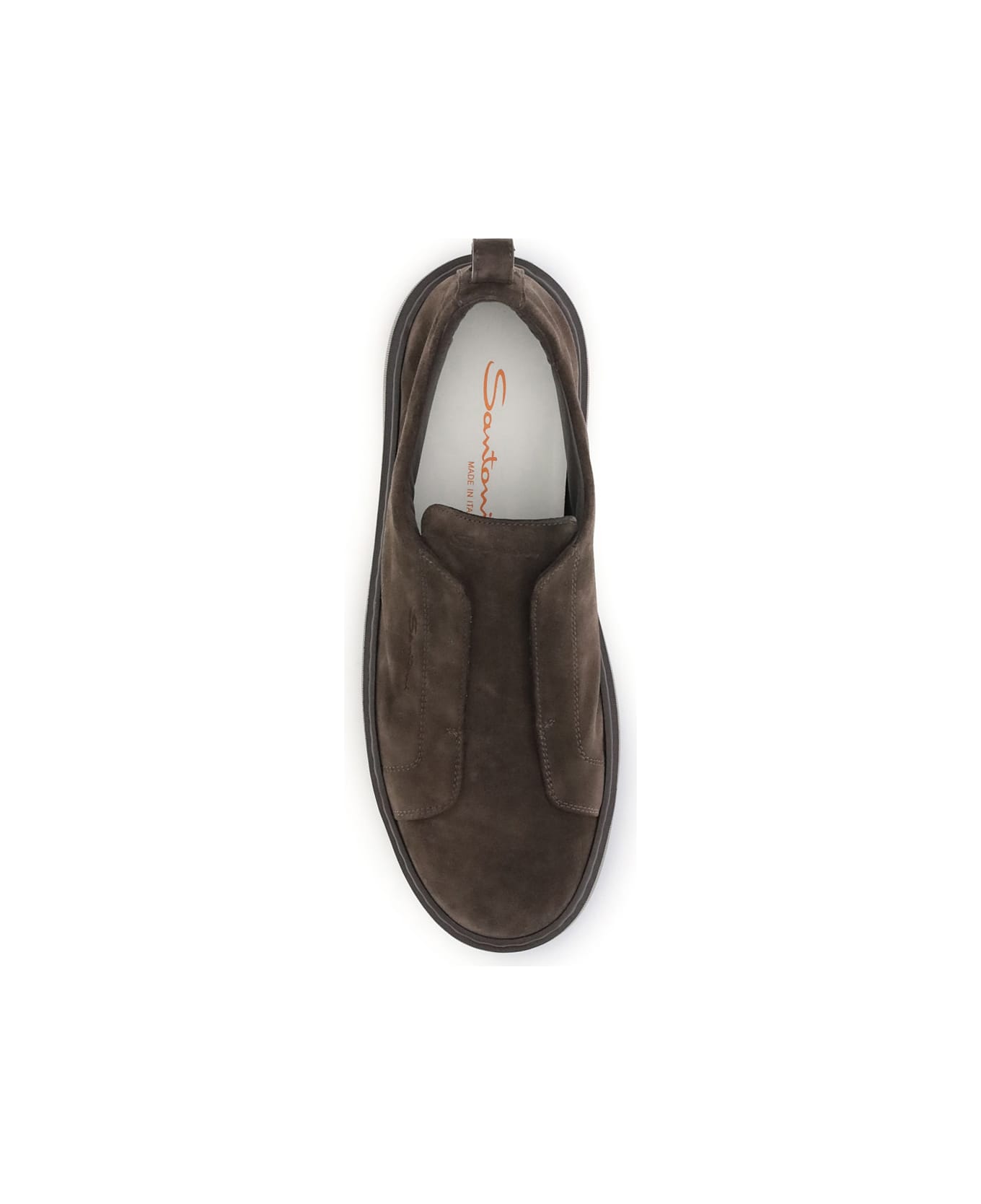 Santoni Suede Slip-on Sneakers