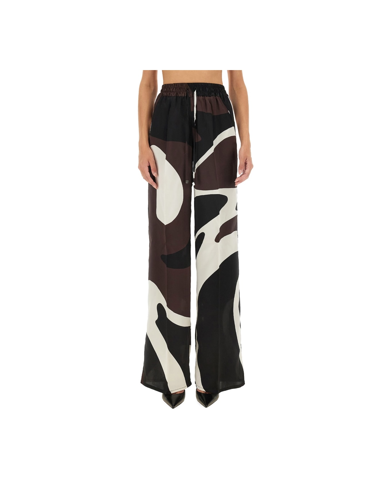 Kiton Pants With Print - BROWN