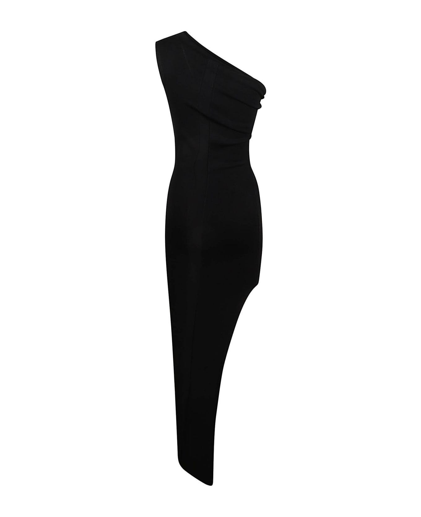 Rick Owens Side Slit Sleeveless Long Dress - Black