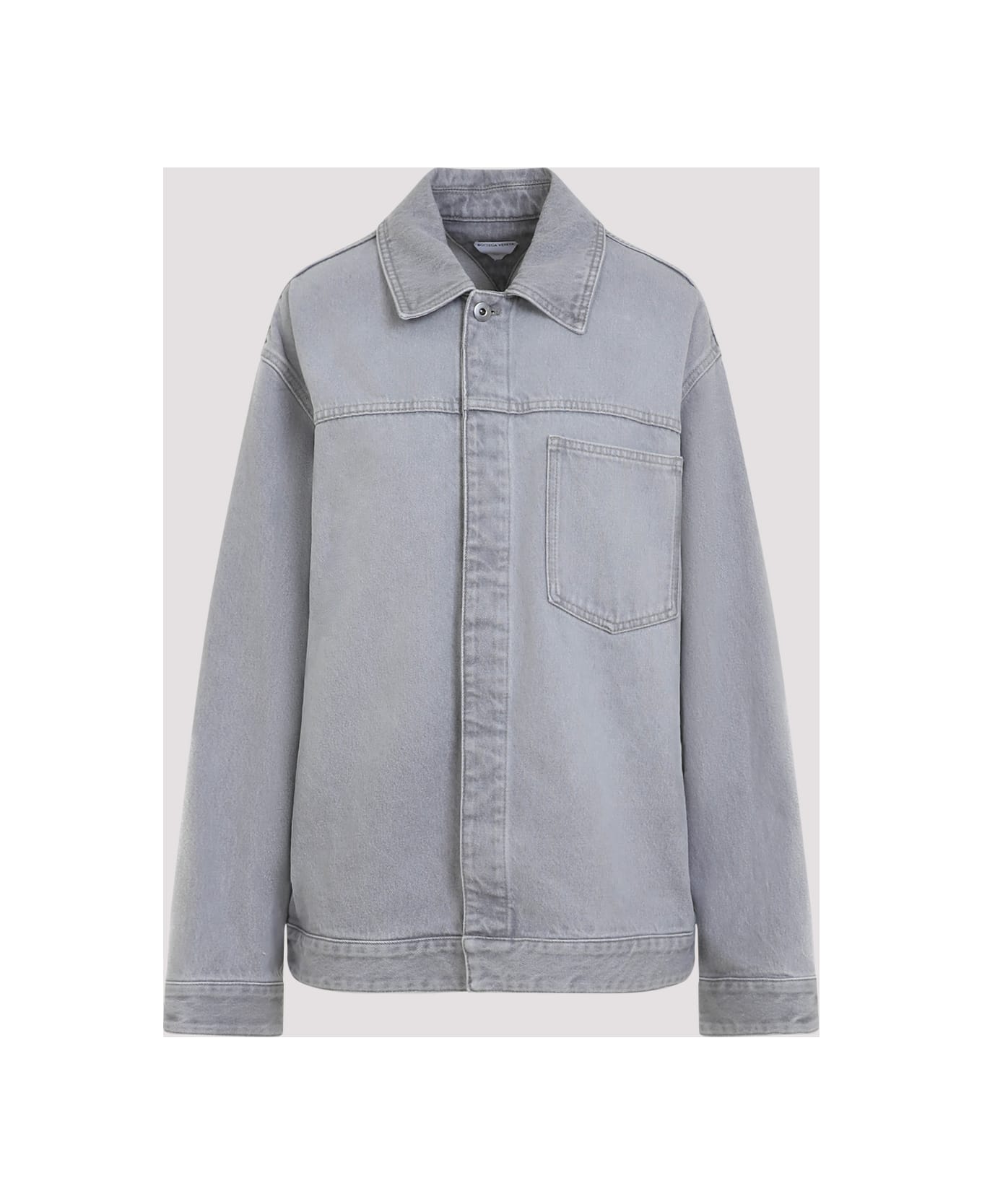 Bottega Veneta Washed Denim Jacket - Light Grey