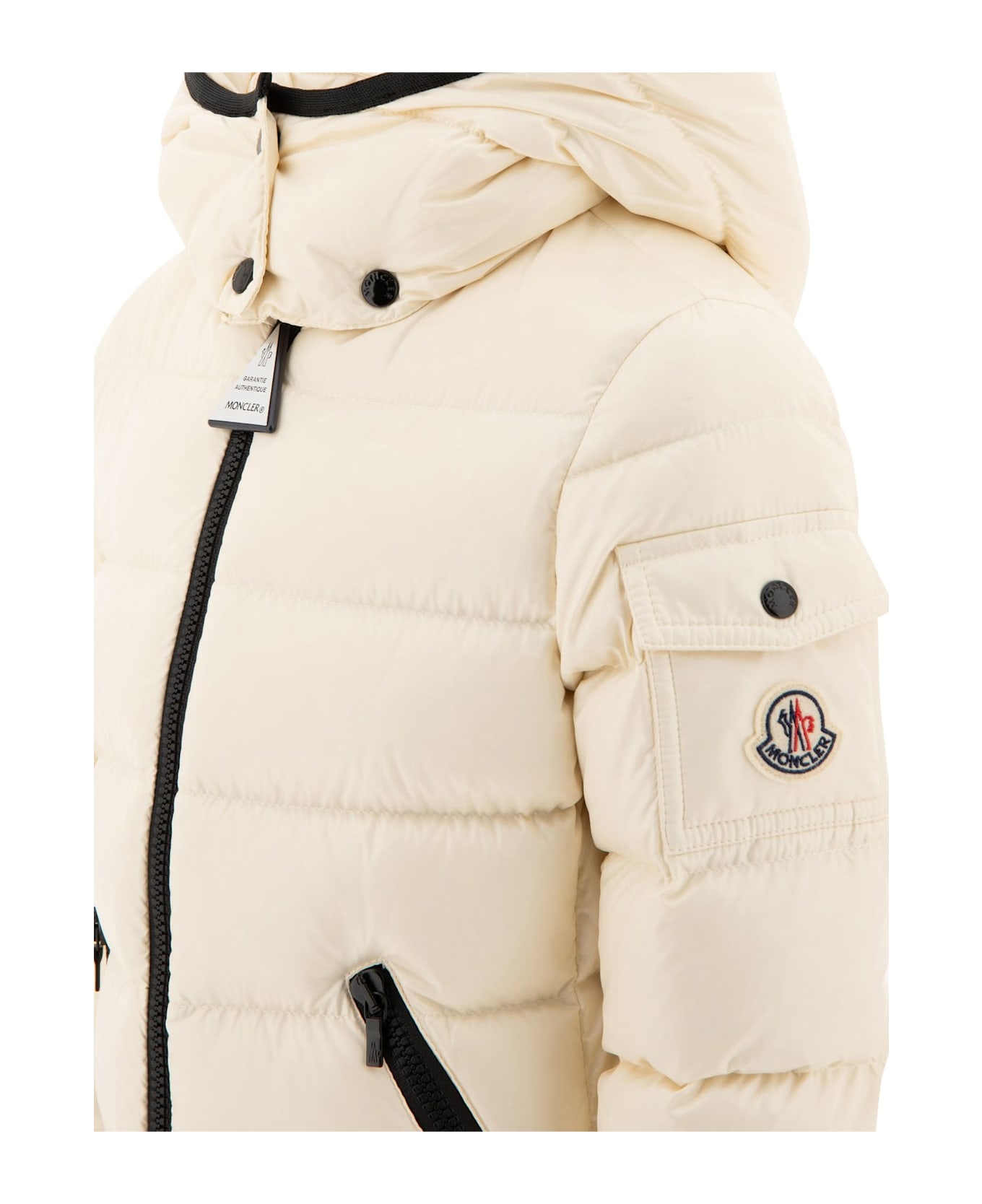 Moncler Logo Patch Hooded Down Jacket